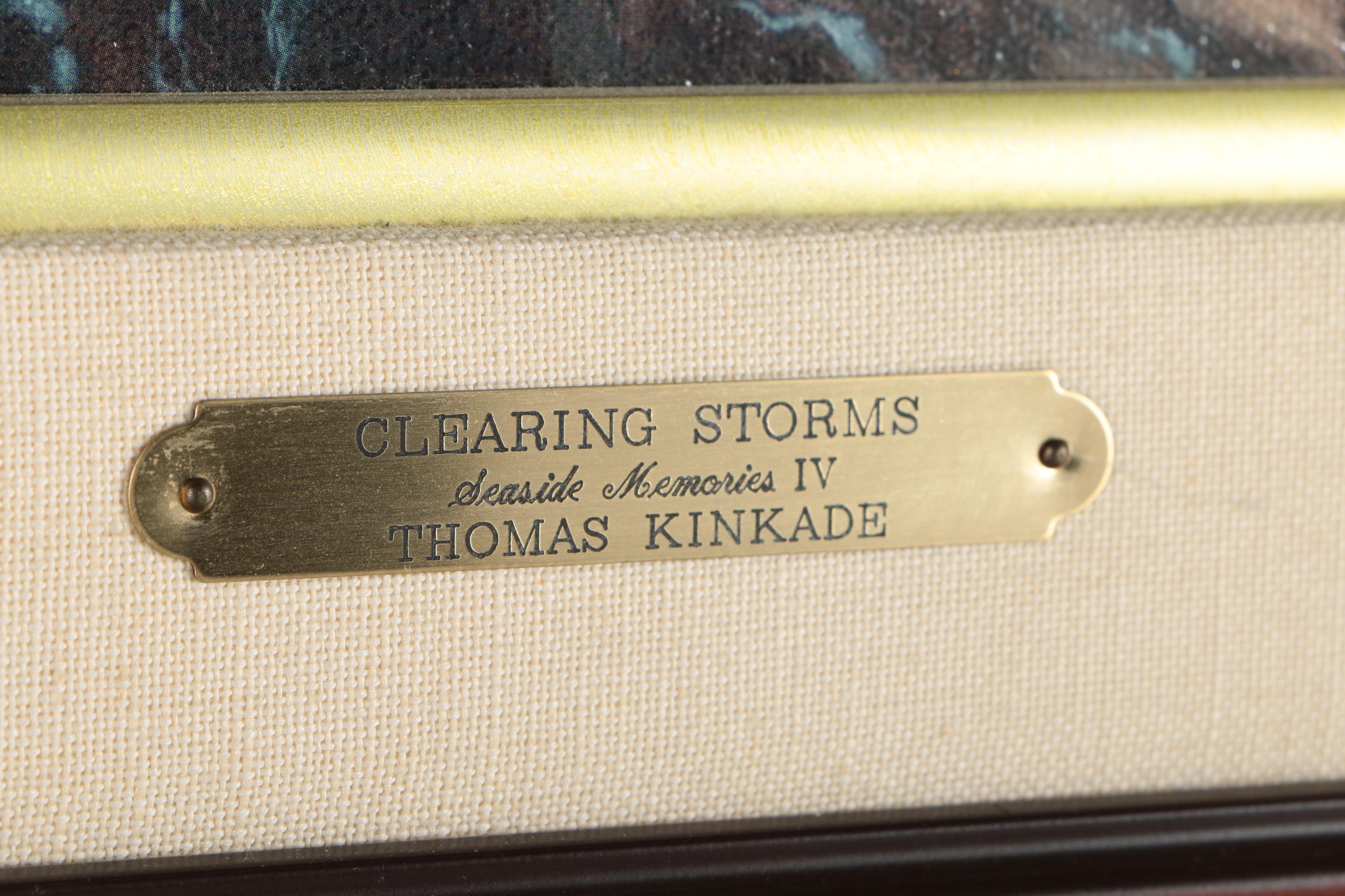 Thomas Kinkade Limited Edition Embellished Offset Lithograph on Canvas "Clearing Storms"