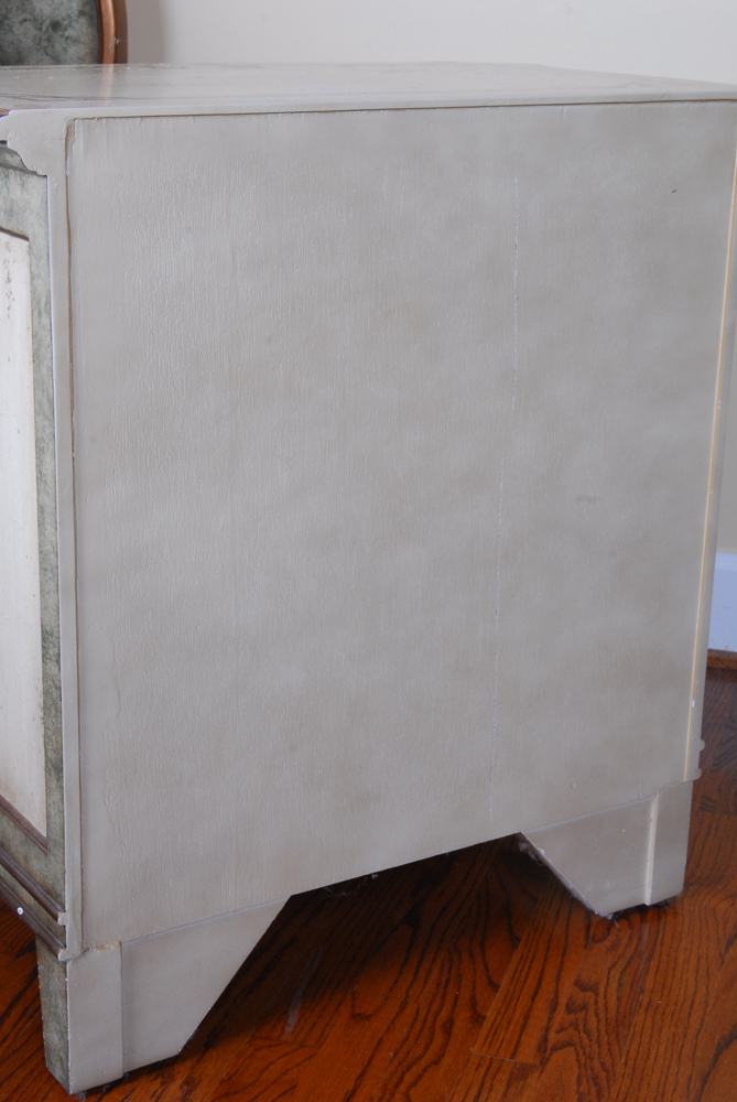 Floral Painted Louis XV Style Nightstand