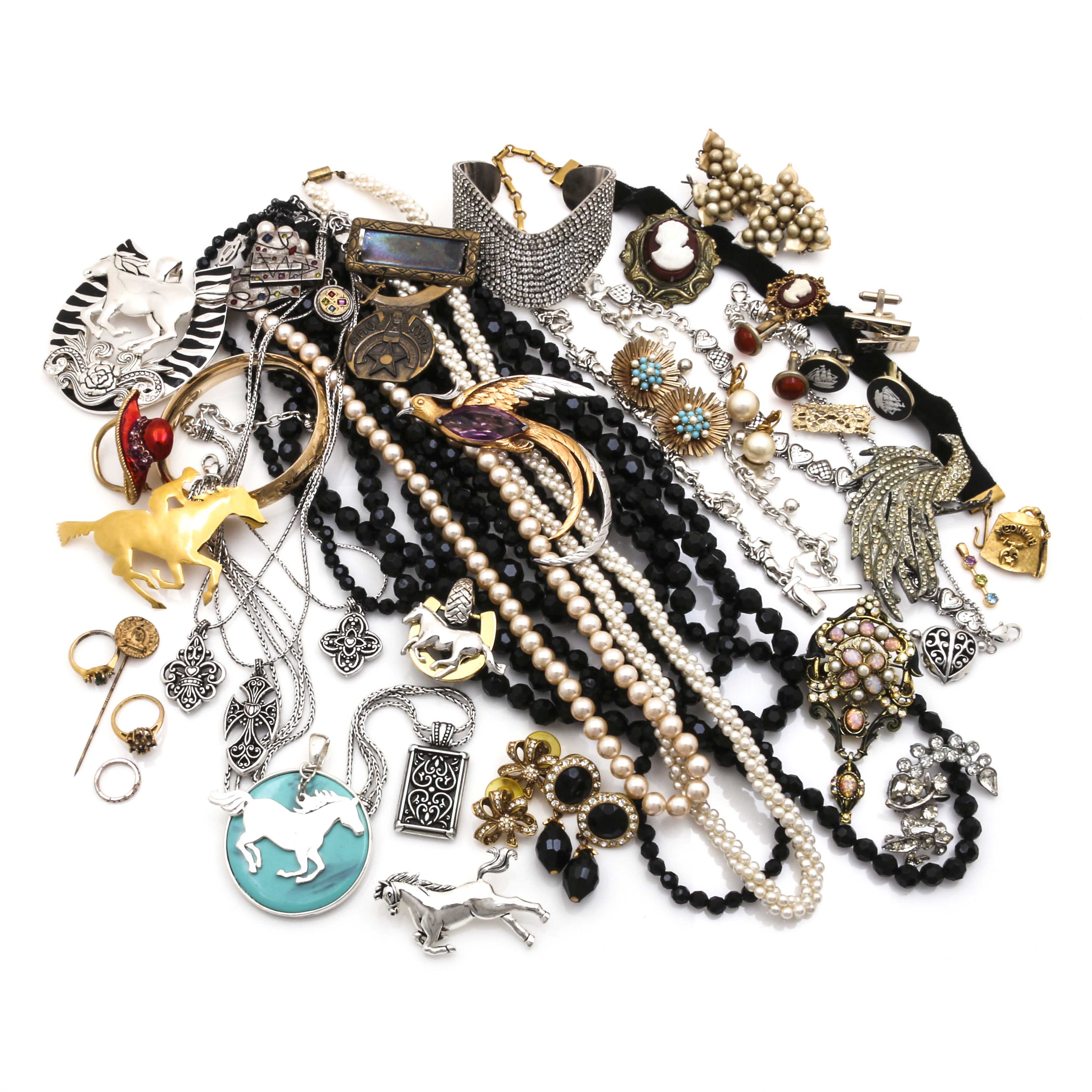 Assortment of Costume Jewelry Featuring Brighton