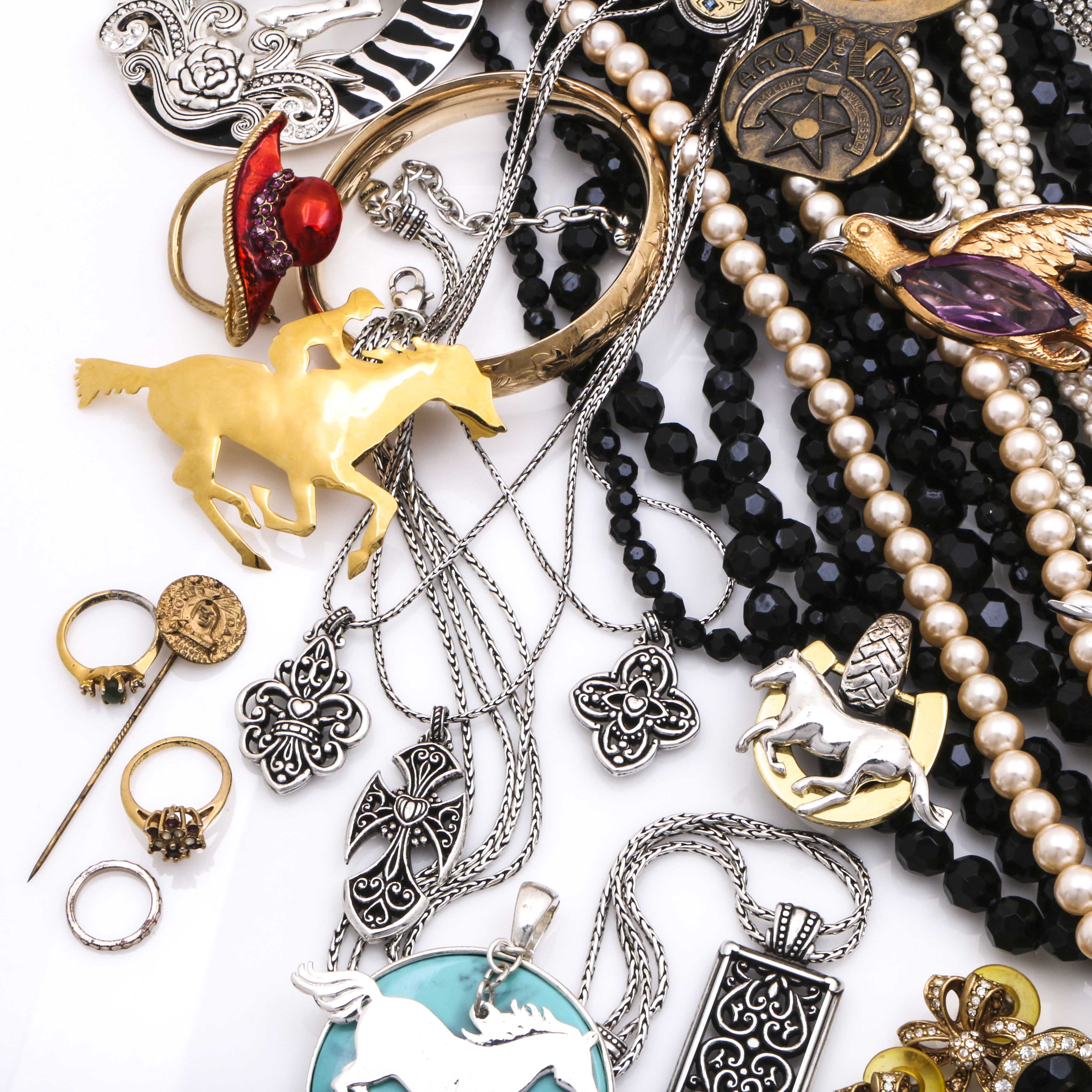 Assortment of Costume Jewelry Featuring Brighton