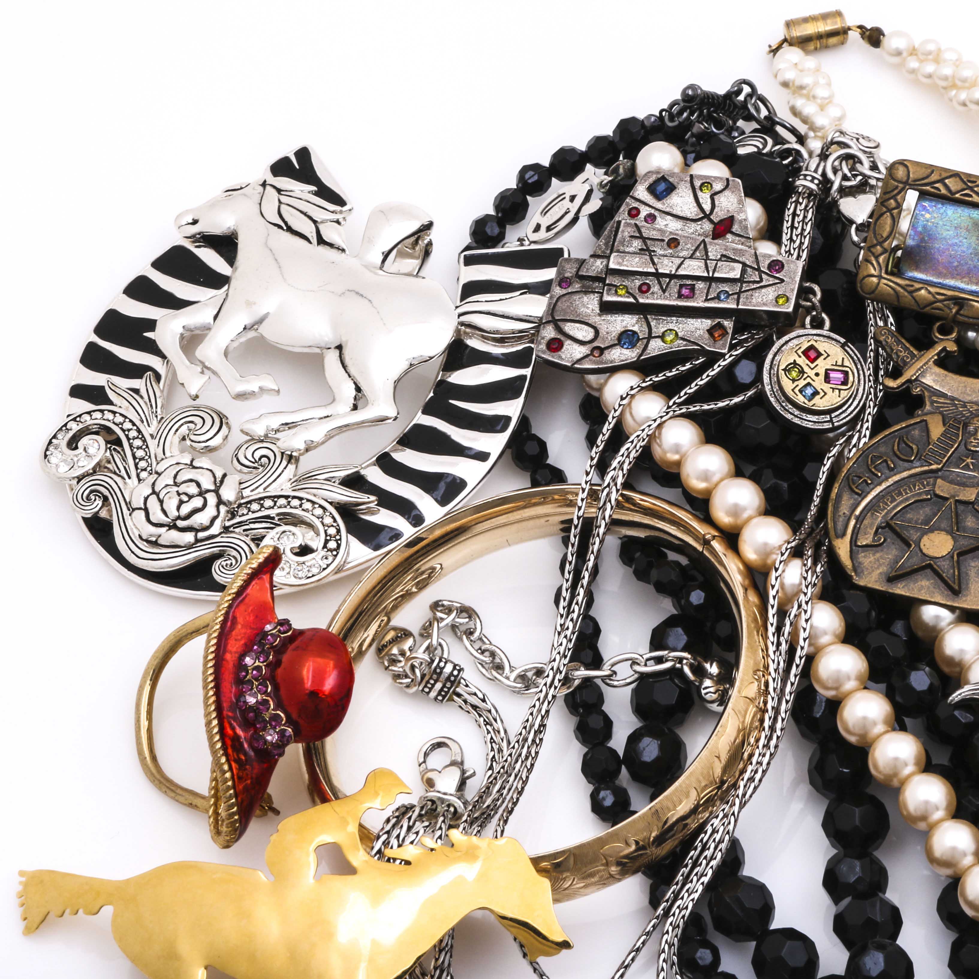 Assortment of Costume Jewelry Featuring Brighton