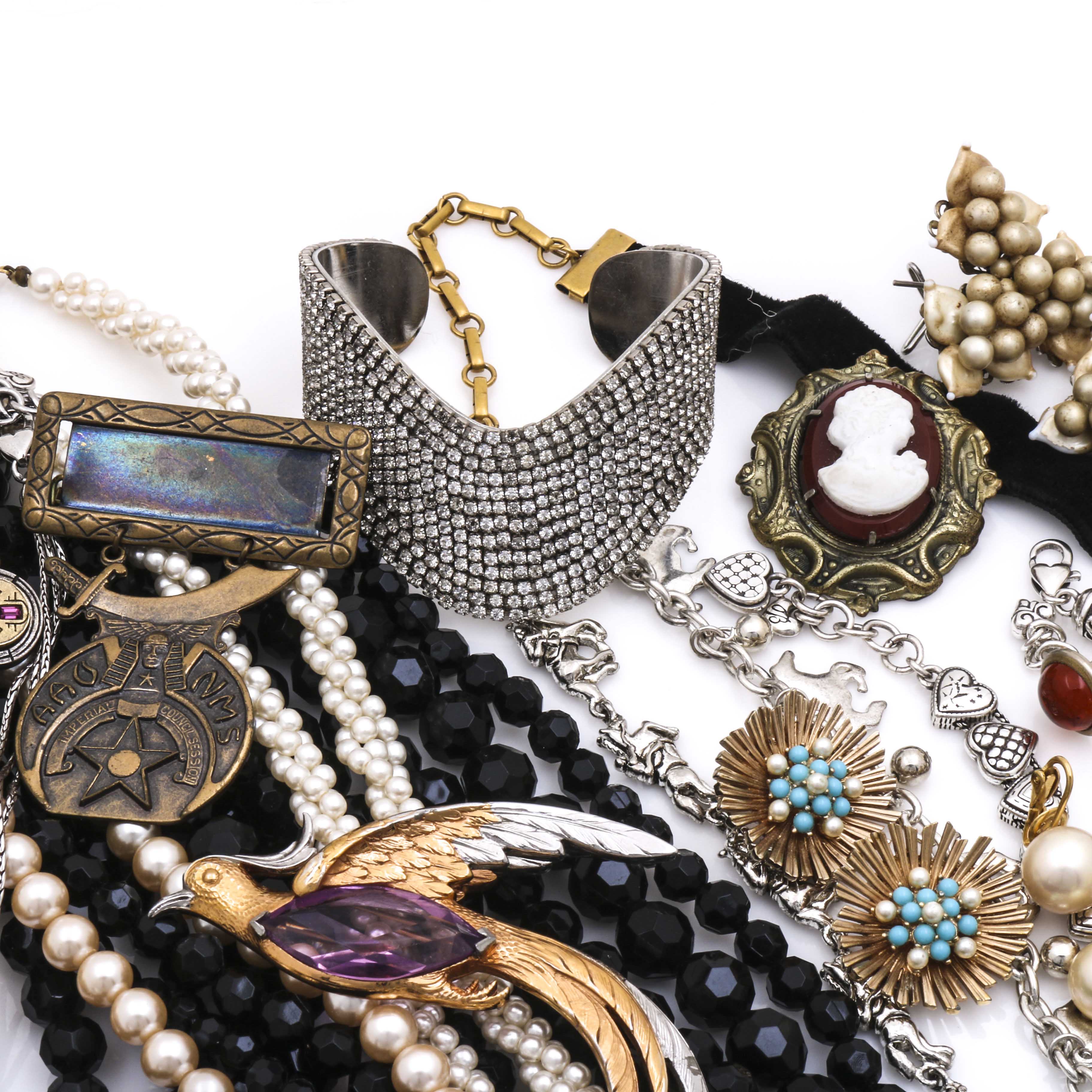 Assortment of Costume Jewelry Featuring Brighton