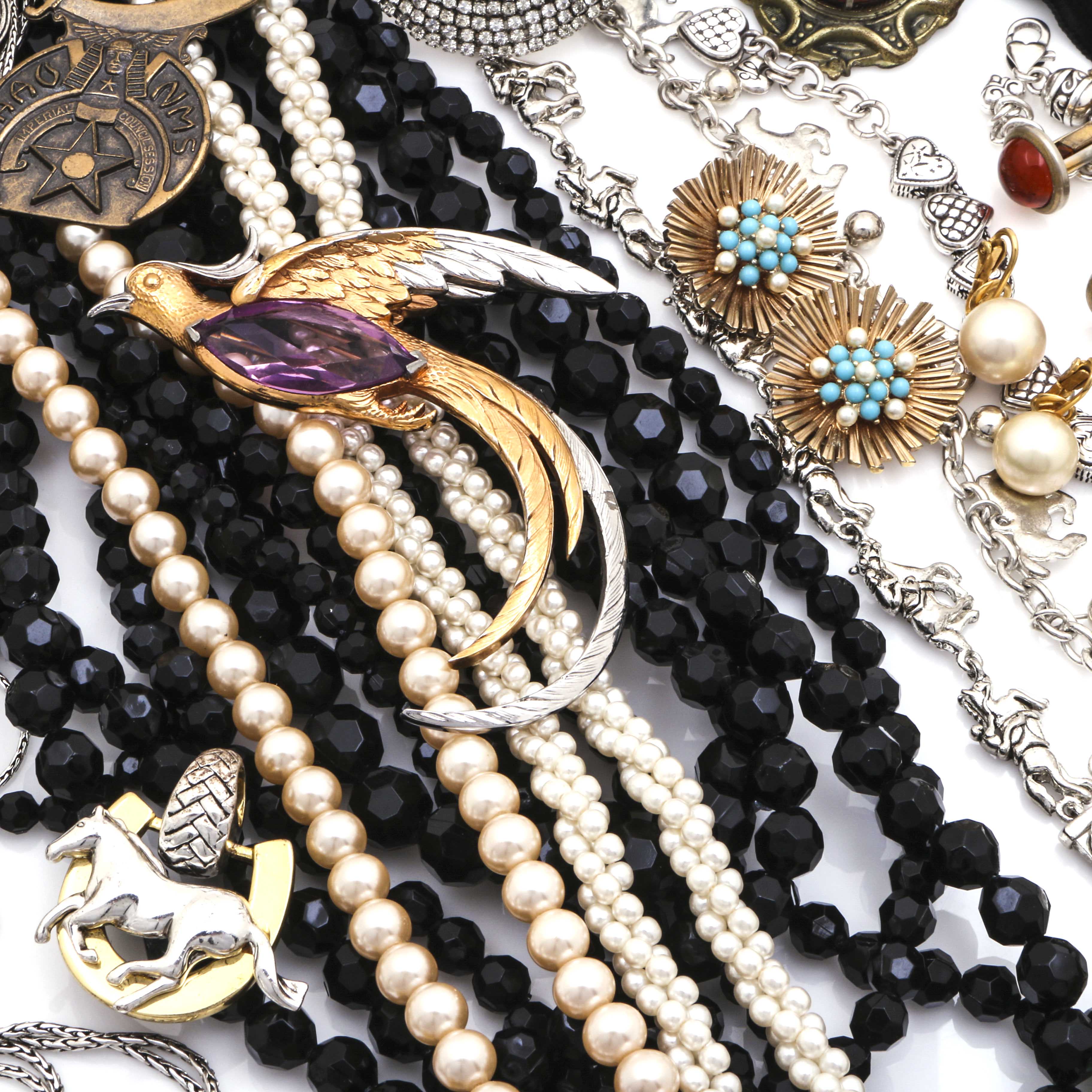 Assortment of Costume Jewelry Featuring Brighton