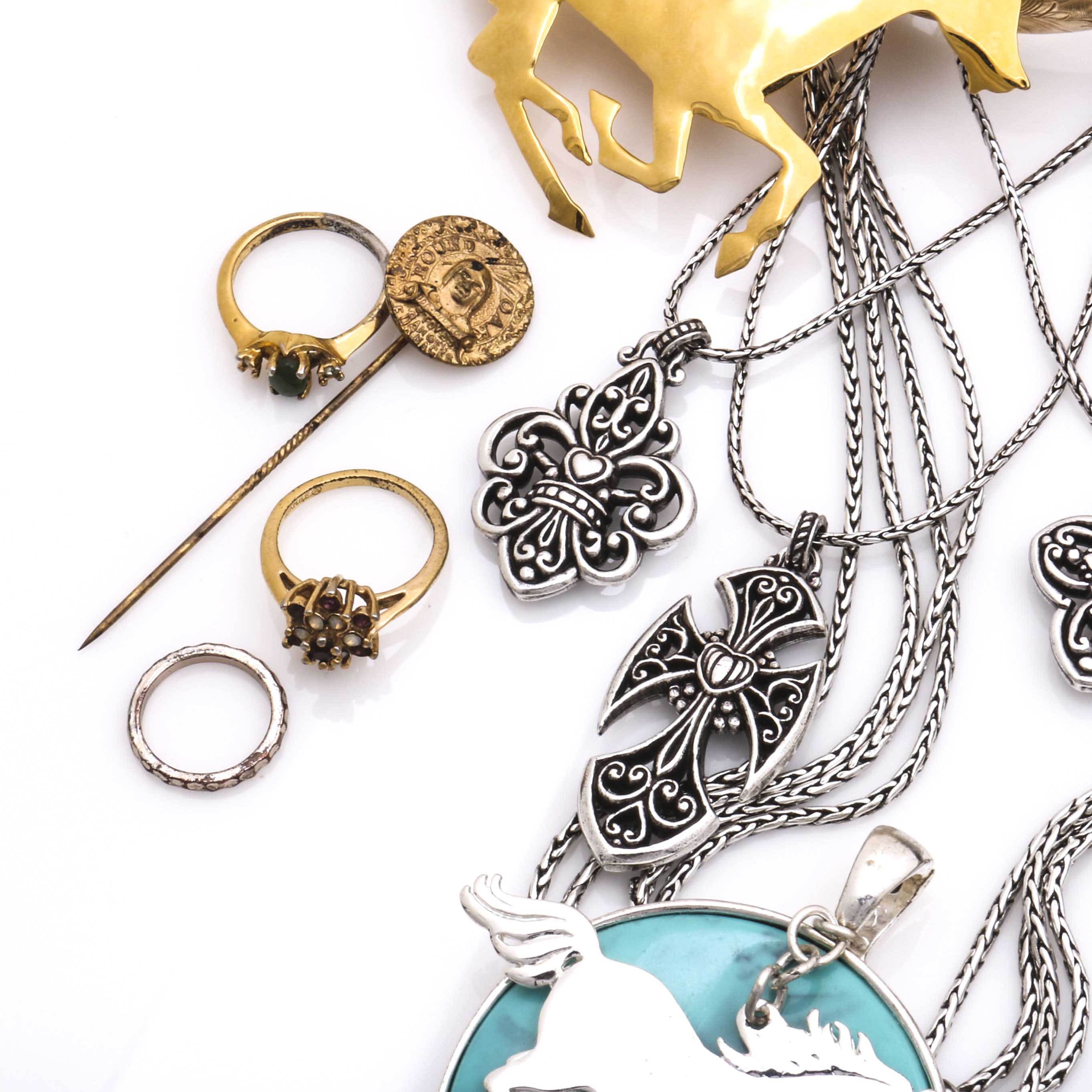 Assortment of Costume Jewelry Featuring Brighton