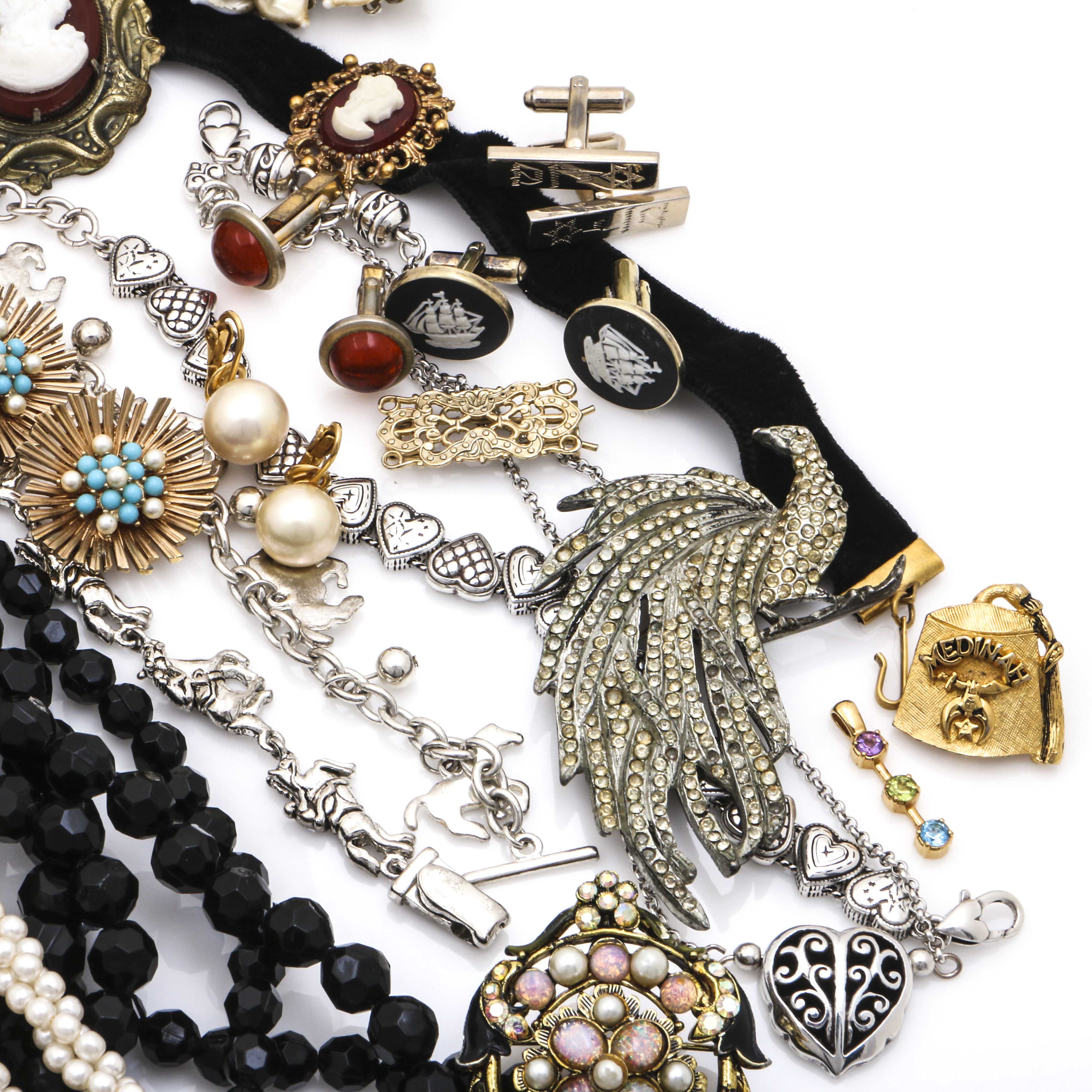 Assortment of Costume Jewelry Featuring Brighton