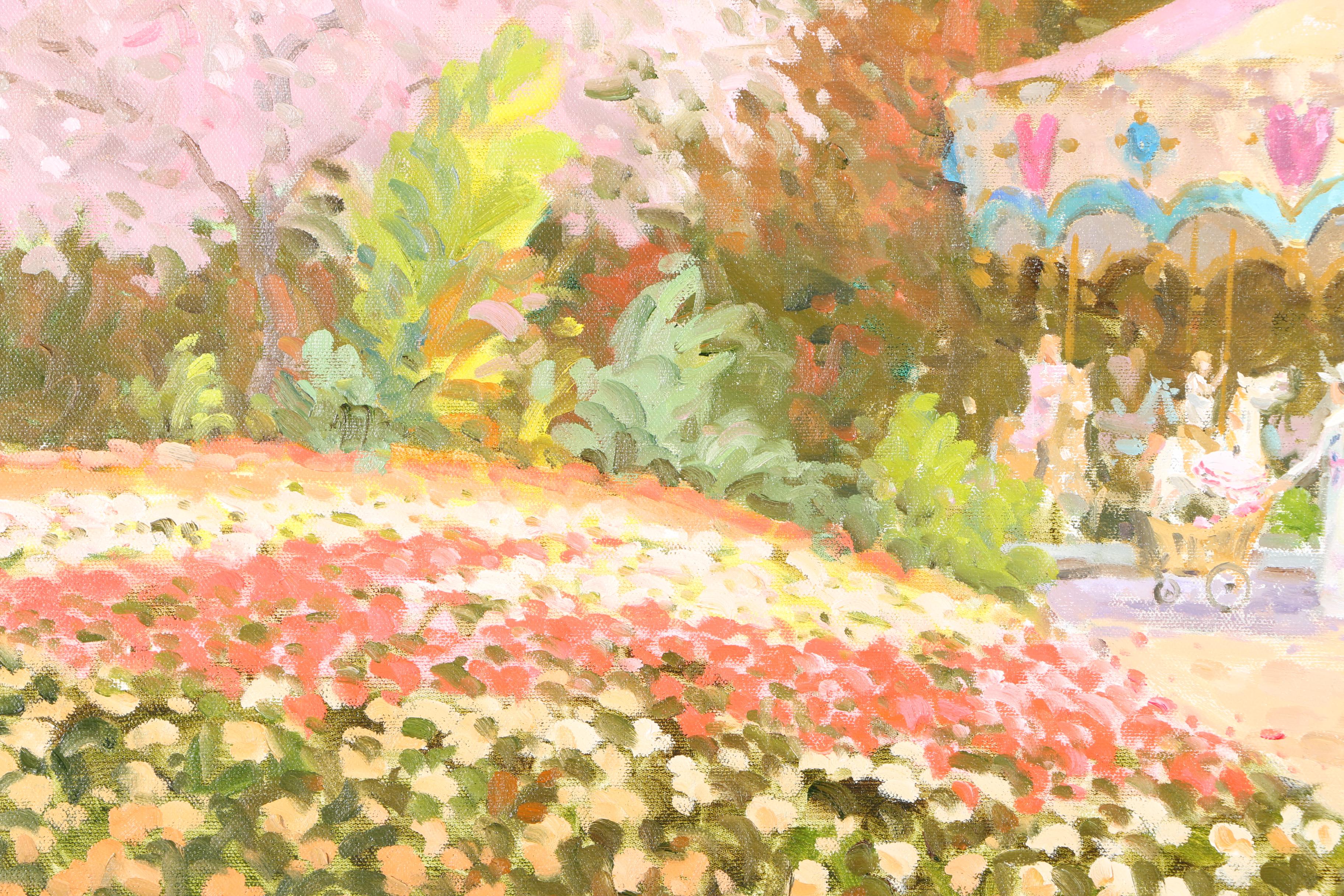 Lindsey Dawson Oil Painting on Canvas "Valentine's Carousel"