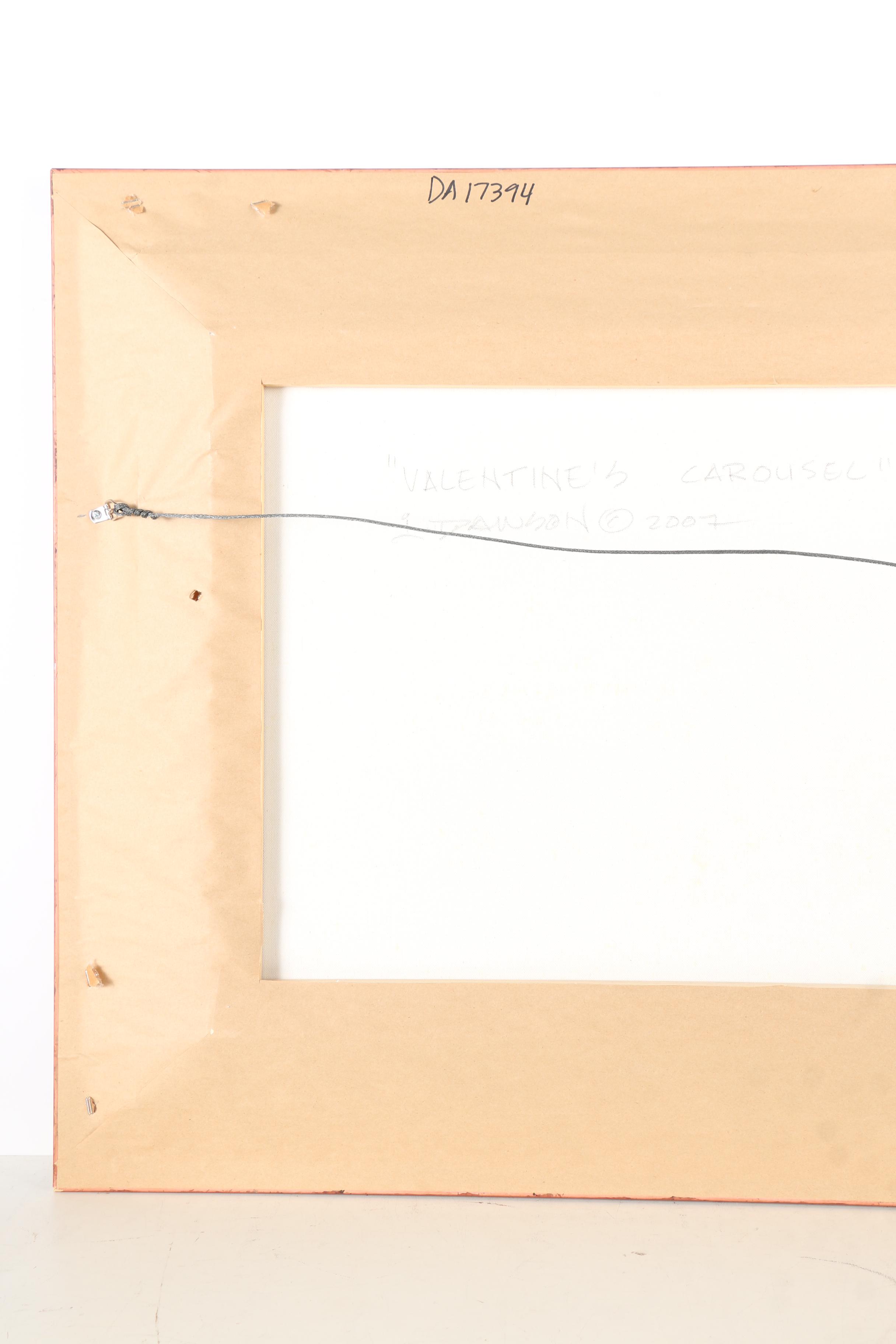 Lindsey Dawson Oil Painting on Canvas "Valentine's Carousel"