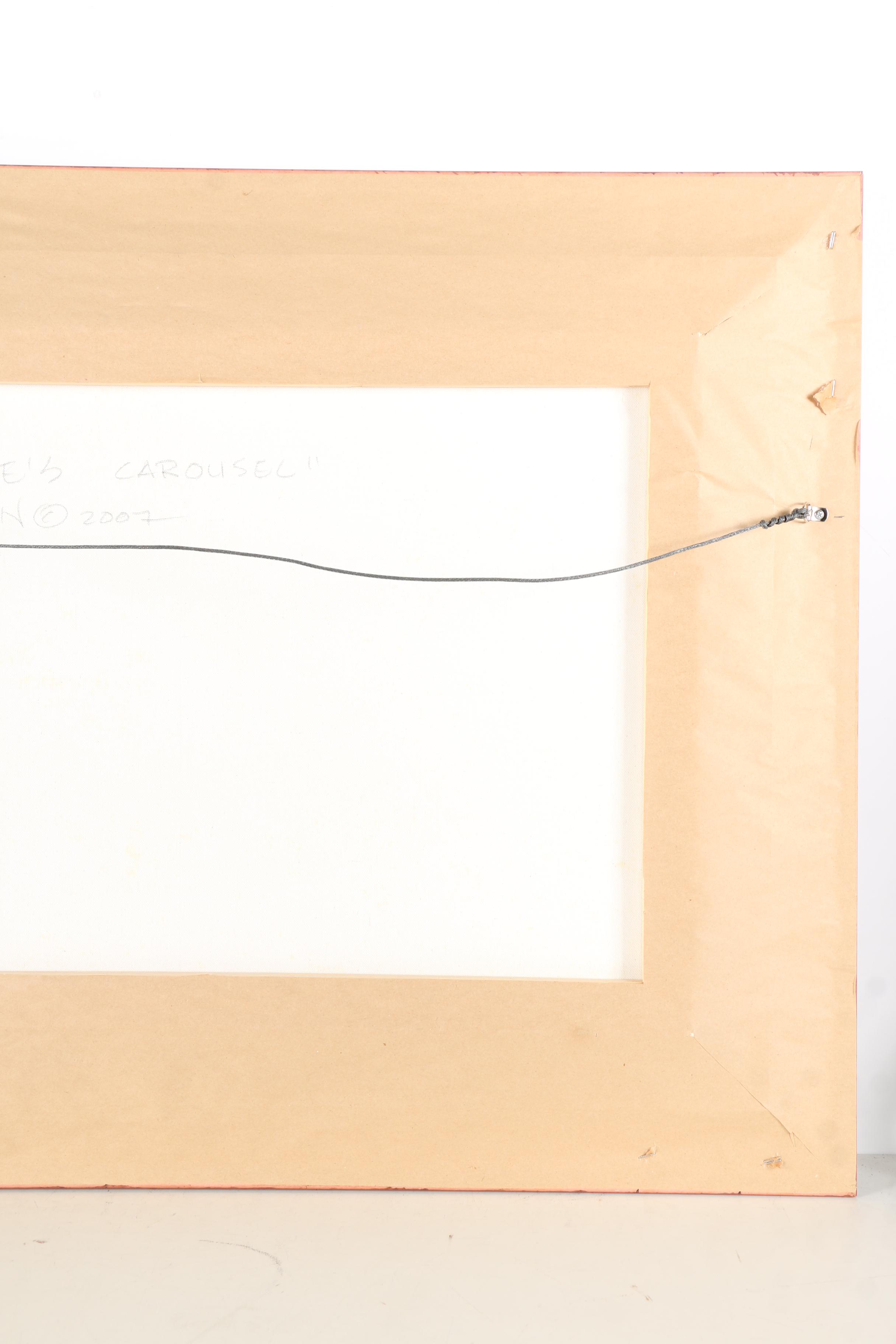 Lindsey Dawson Oil Painting on Canvas "Valentine's Carousel"