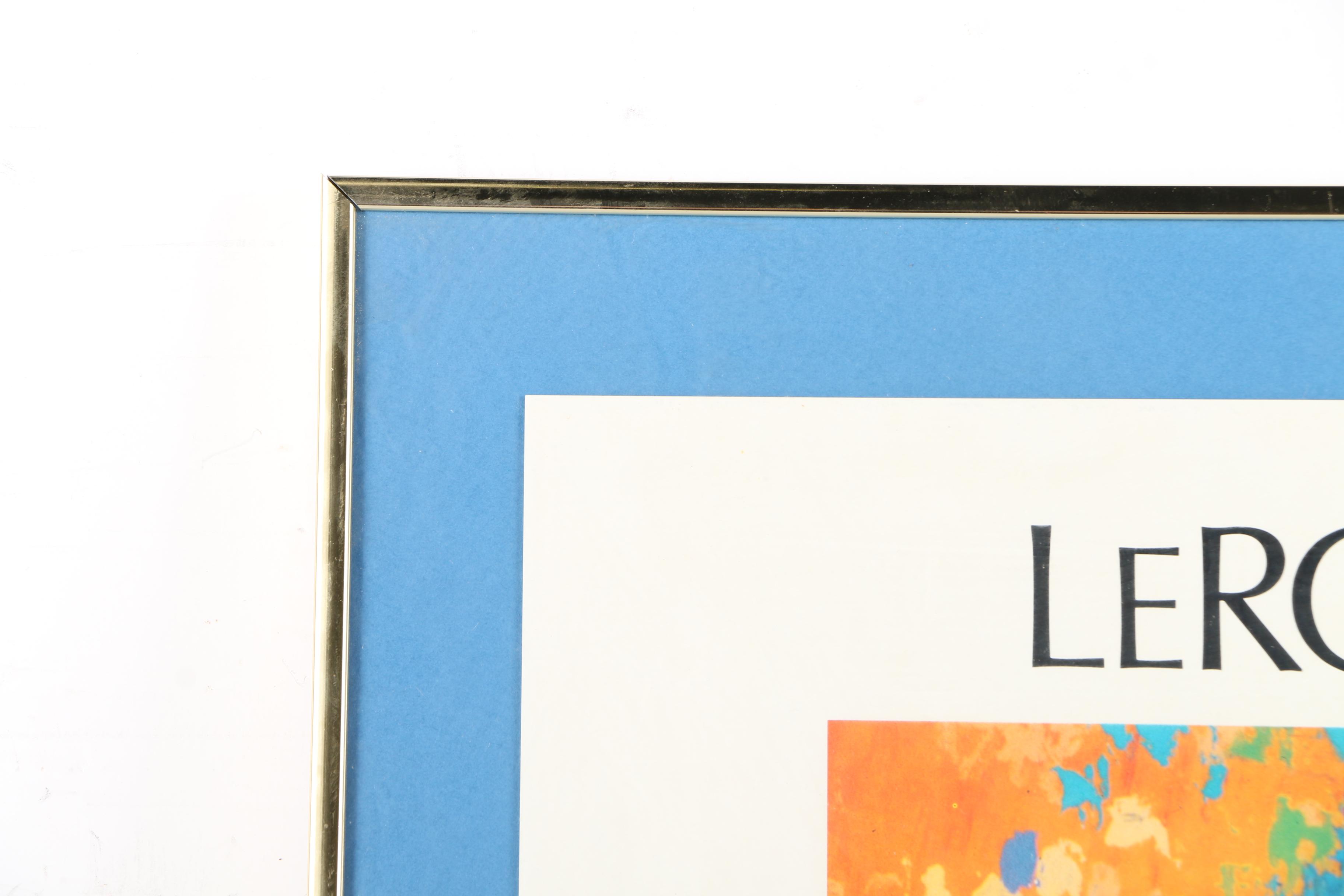 Offset Lithograph Poster After LeRoy Neiman's Portrait of Steve Garvey at Bat