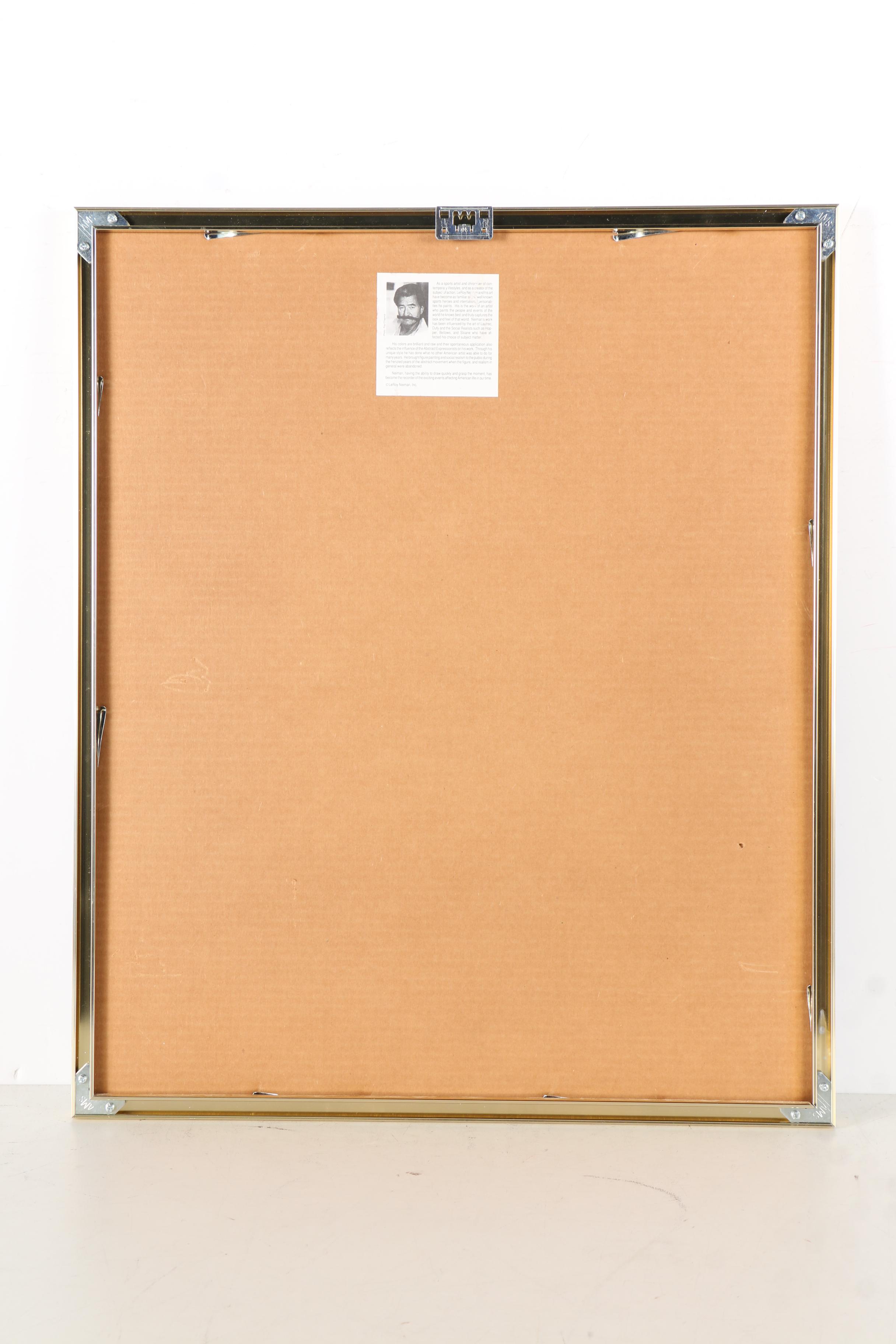 Offset Lithograph Poster After LeRoy Neiman's Portrait of Steve Garvey at Bat