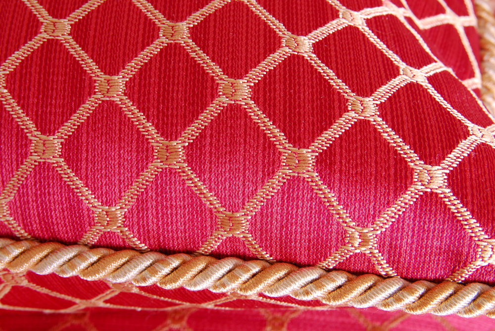 Upholstered Red Sofa Chair with Swivel Base