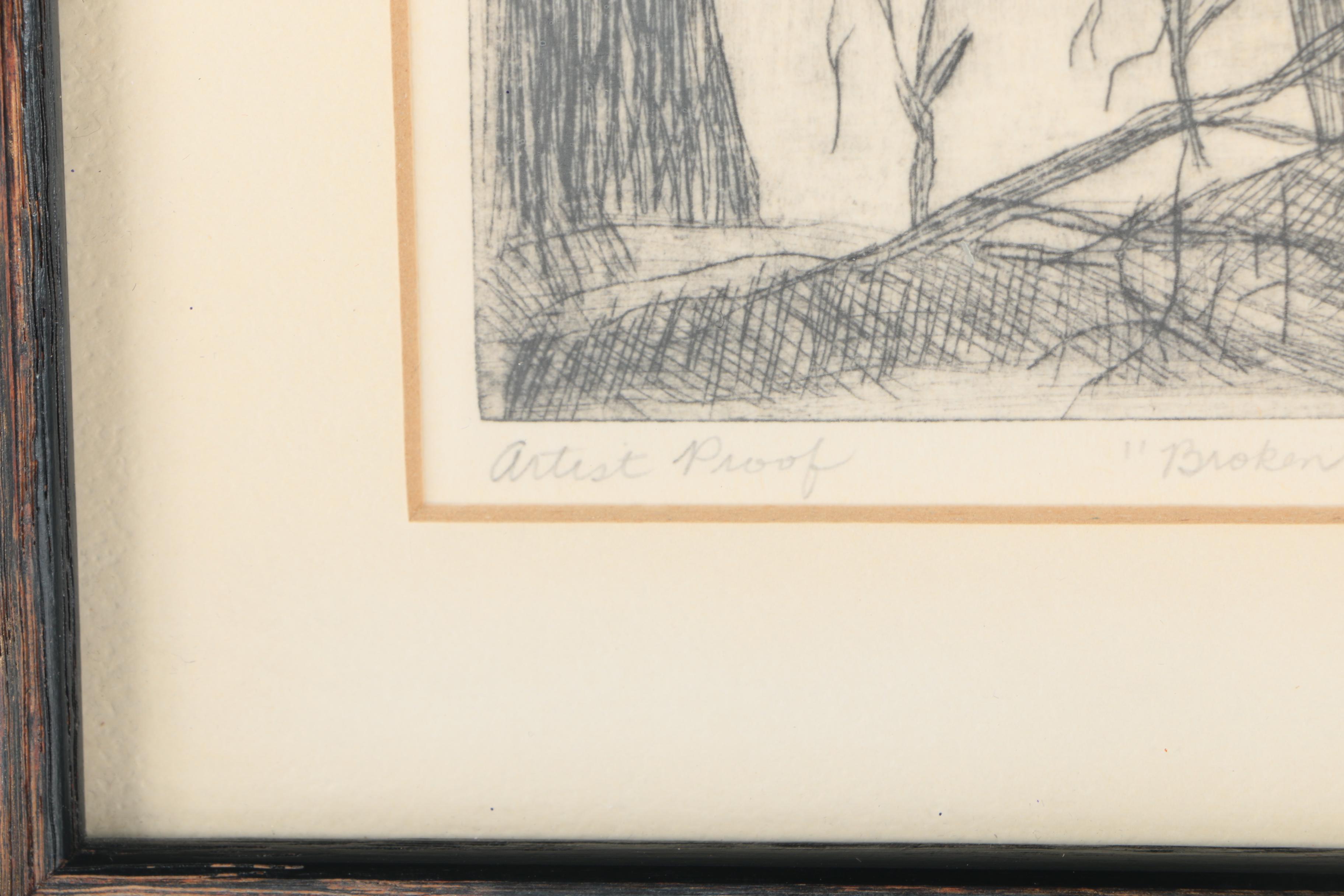 Diane Gray Artist's Proof Lithograph "Broken Gate"