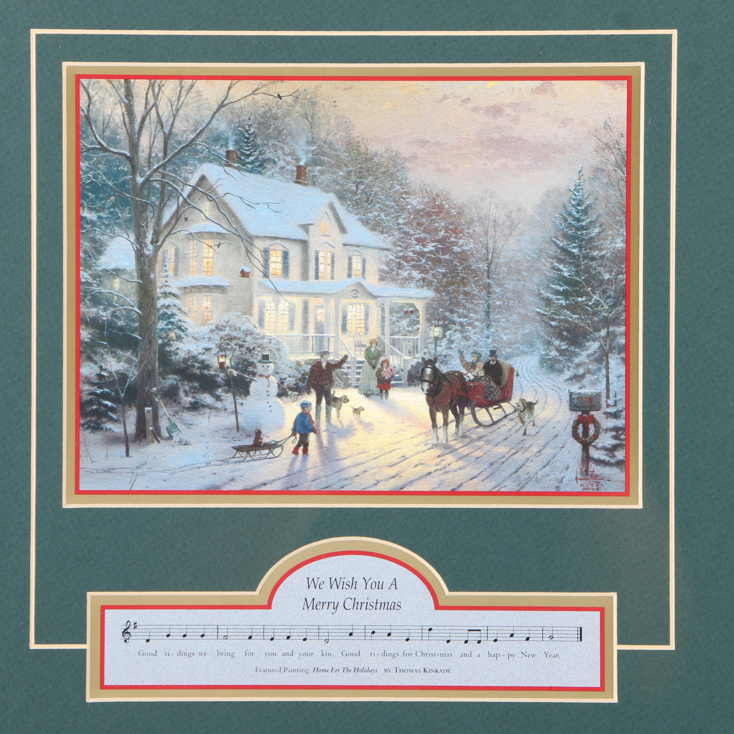 Offset Lithograph After Thomas Kinkade "Home For The Holidays"