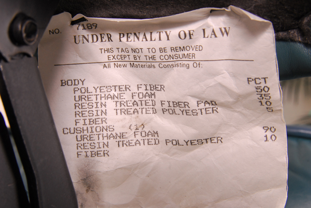 Blue Leather Recliner by Barcalounger