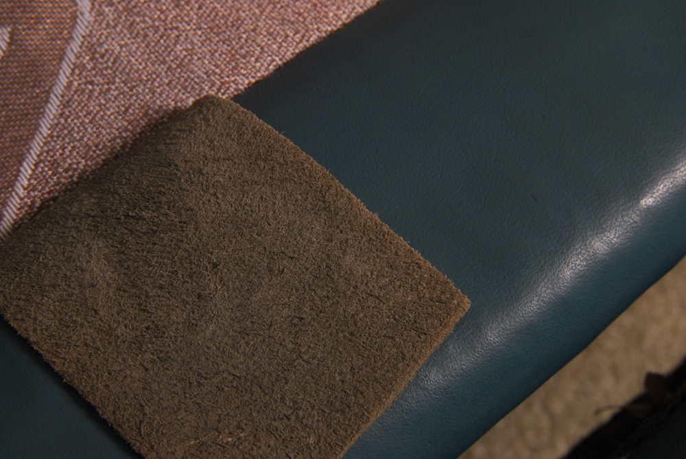 Blue Leather Recliner by Barcalounger