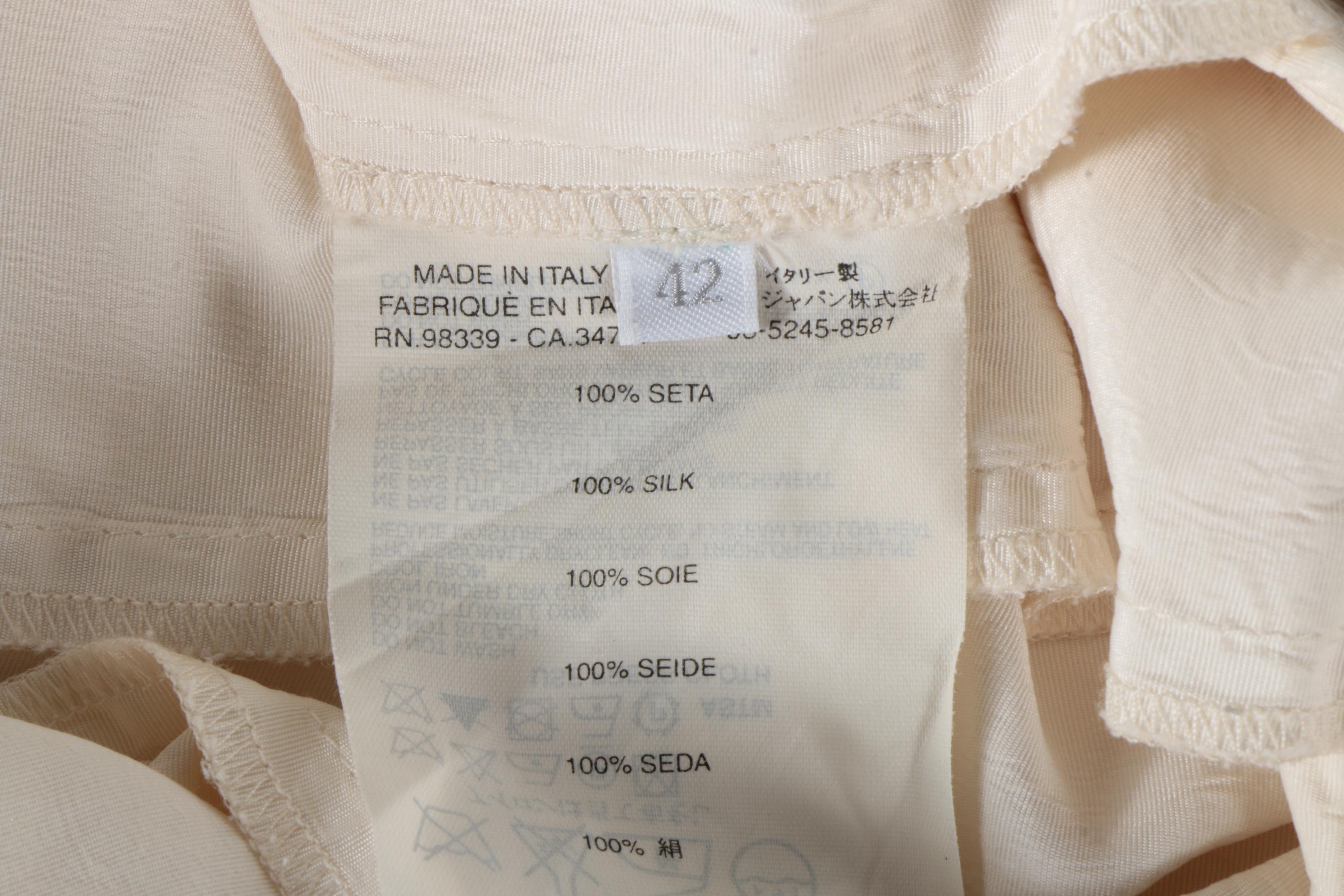 Prada Cream Silk Skirt