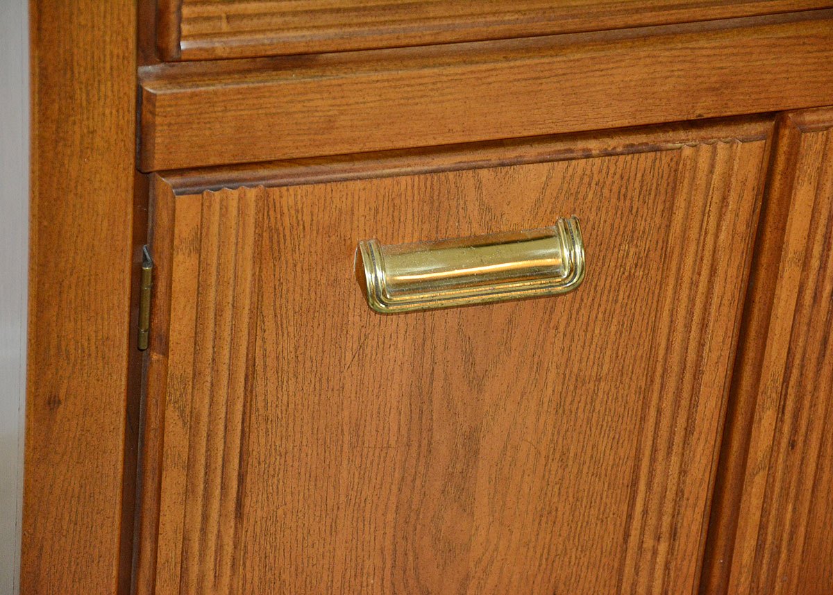 Oak Laminate China Cabinet by Broyhill
