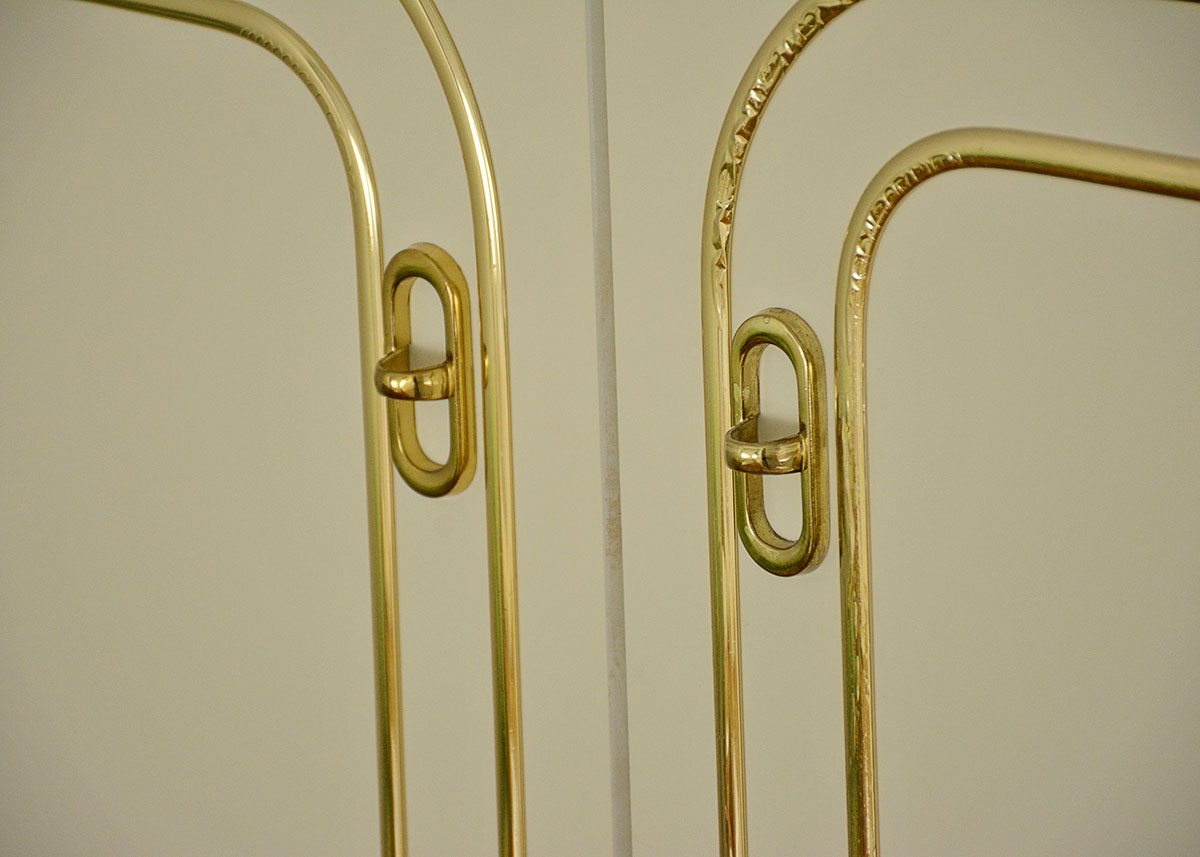 Art Deco Style White Vinyl Armoire