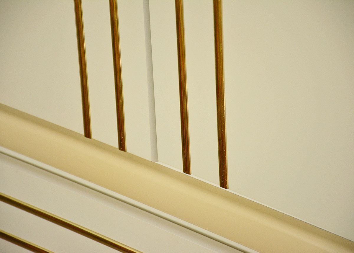 Art Deco Style White Vinyl Armoire