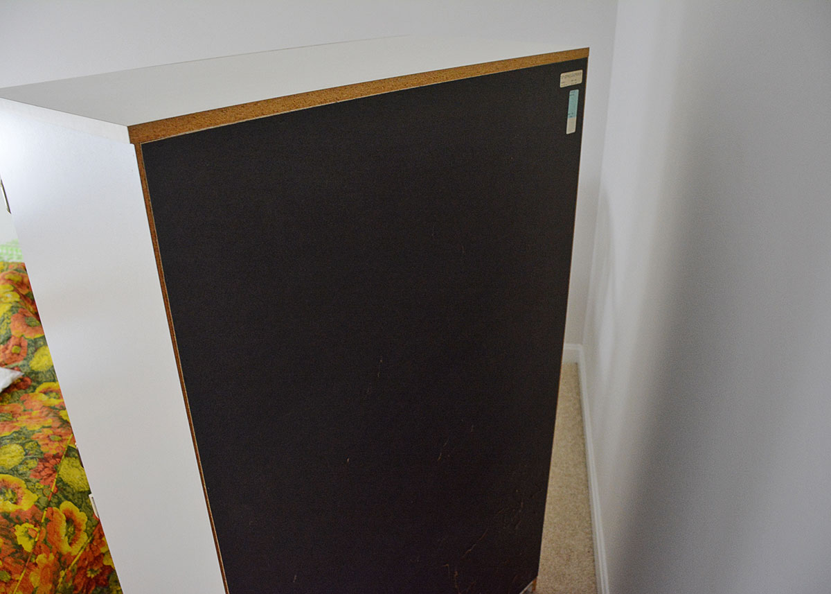 Art Deco Style White Vinyl Armoire