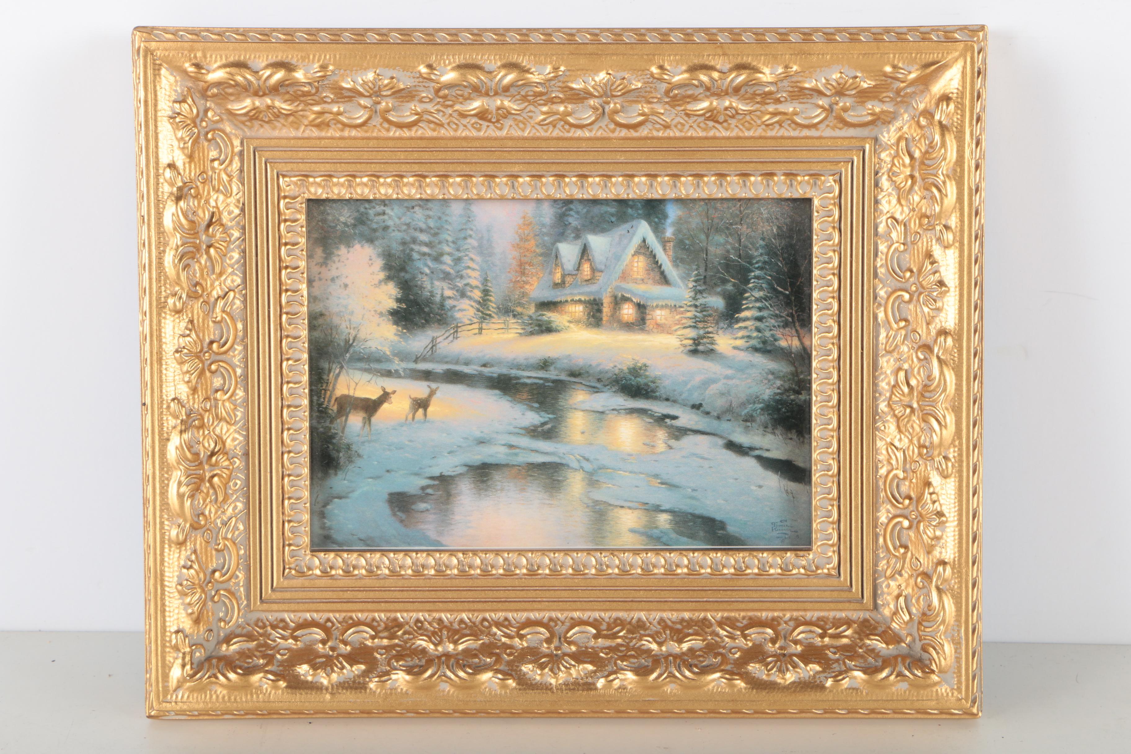 After Thomas Kinkade Offset Lithographs on Board