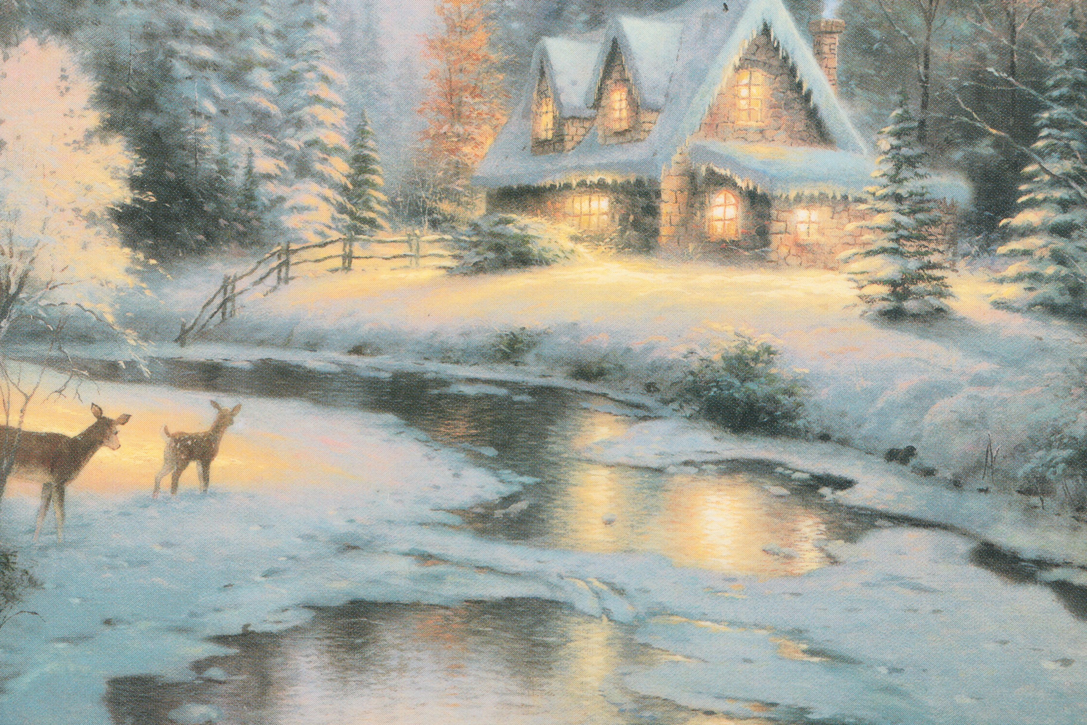After Thomas Kinkade Offset Lithographs on Board