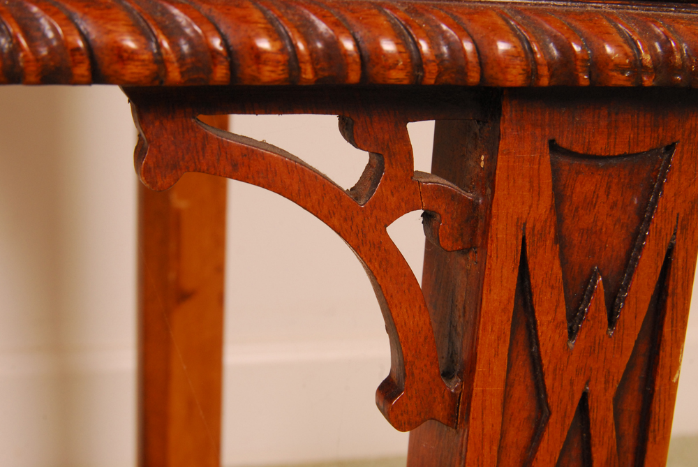 Marble Tile Topped Wooden Table