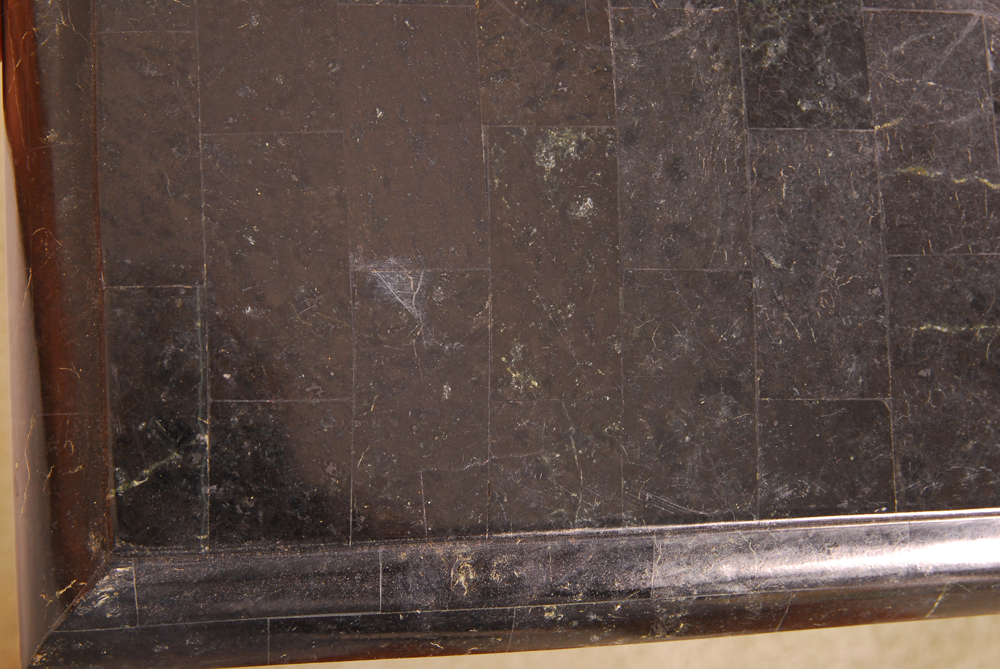 Marble Tile Topped Wooden Table