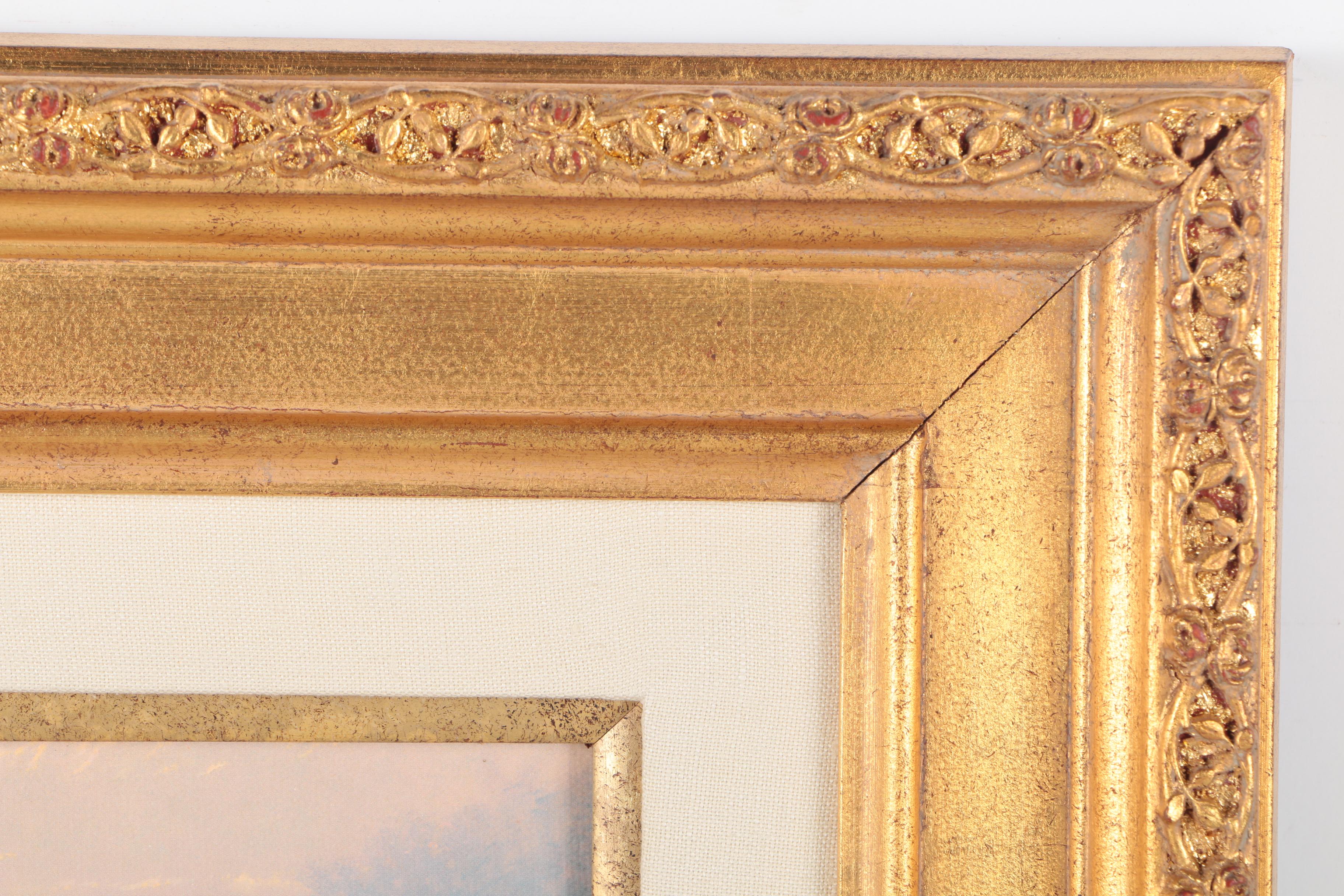 Thomas Kinkade Offset Lithograph on Canvas "Candlelight Cottage"