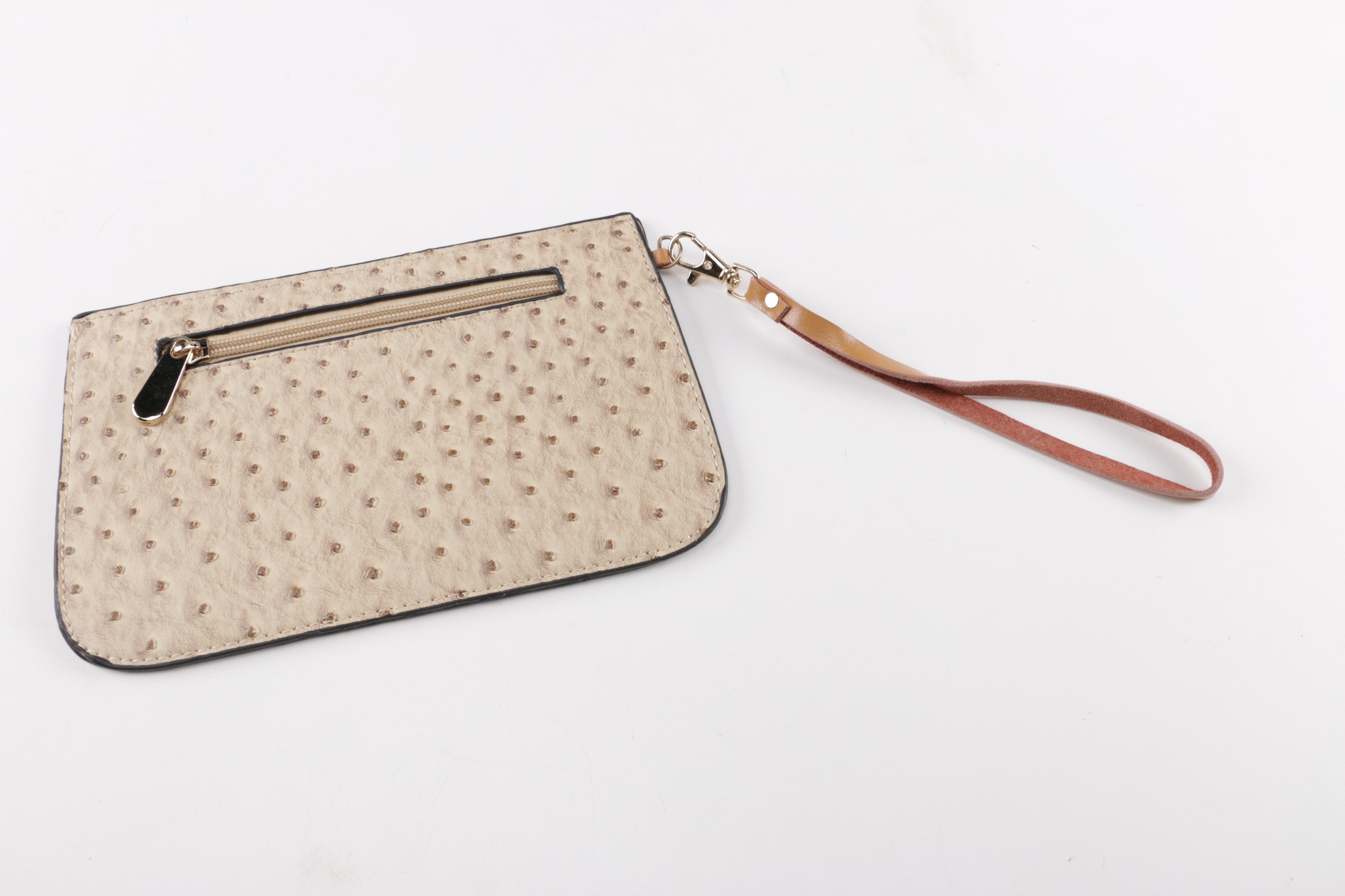 Ostrich Handbags and Clutch Wristlet
