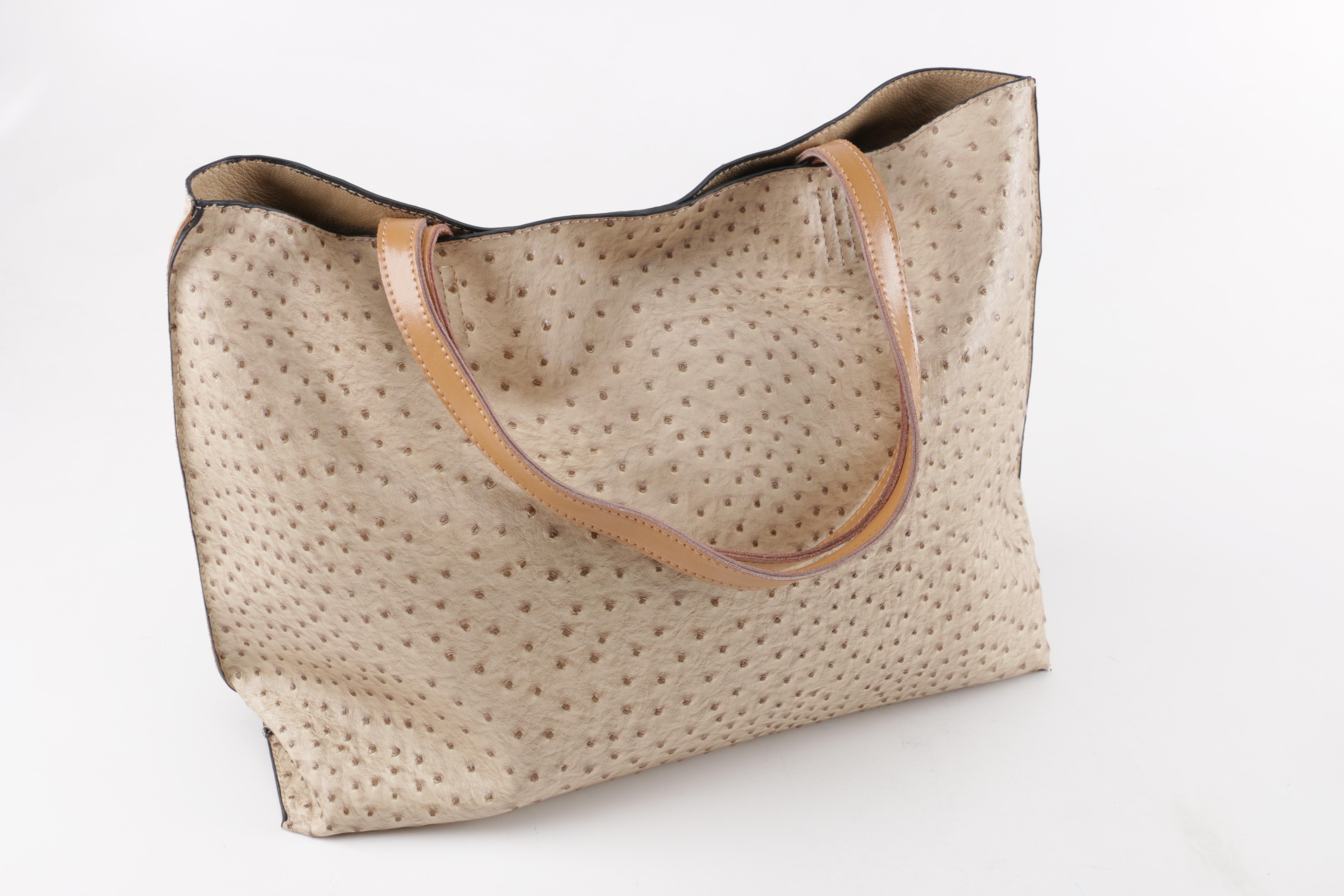 Ostrich Handbags and Clutch Wristlet