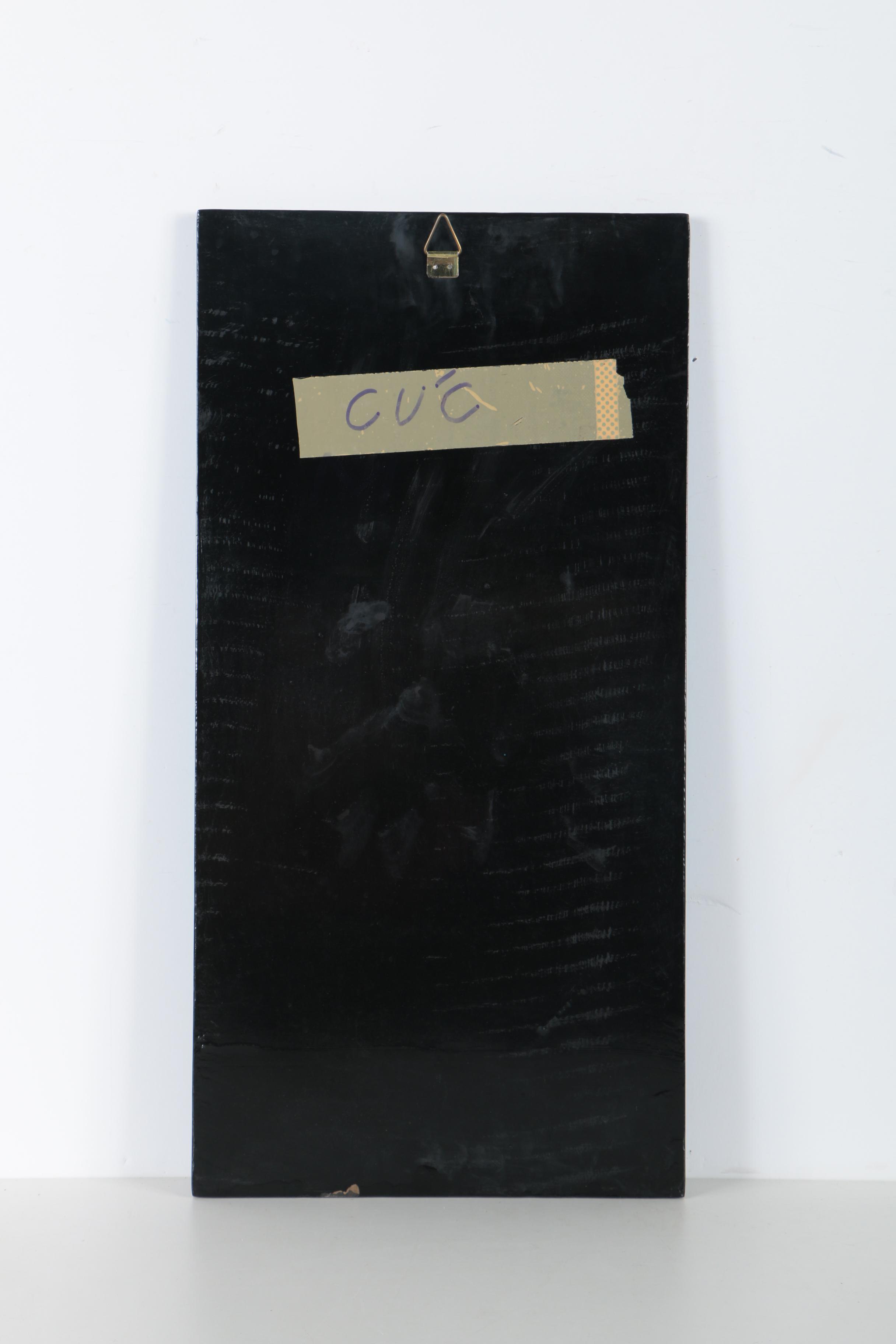 Vietnamese Lacquered Wood Panels With Mother of Pearl Inlay