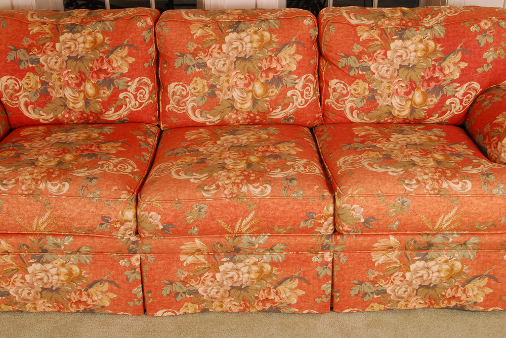King Hickory Floral Upholstered Sofa