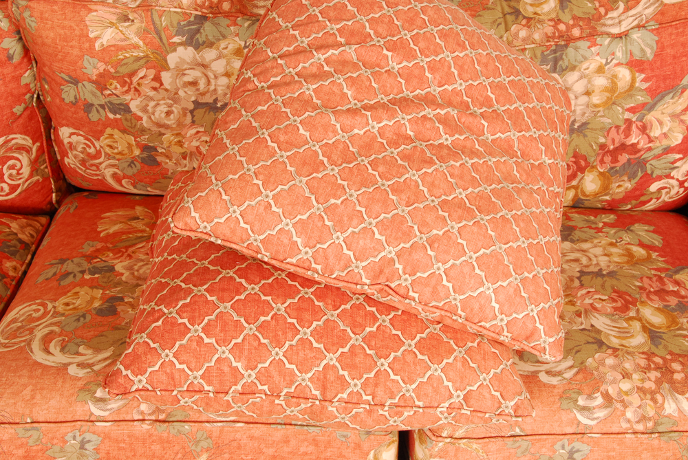 King Hickory Floral Upholstered Sofa