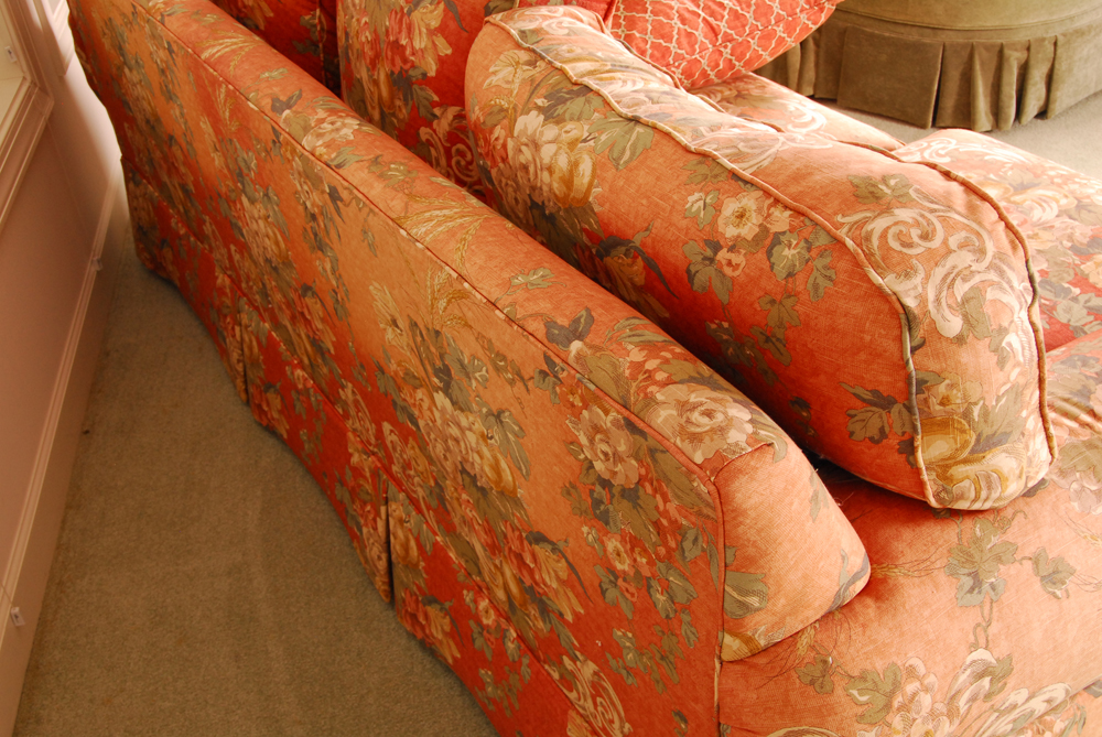 King Hickory Floral Upholstered Sofa