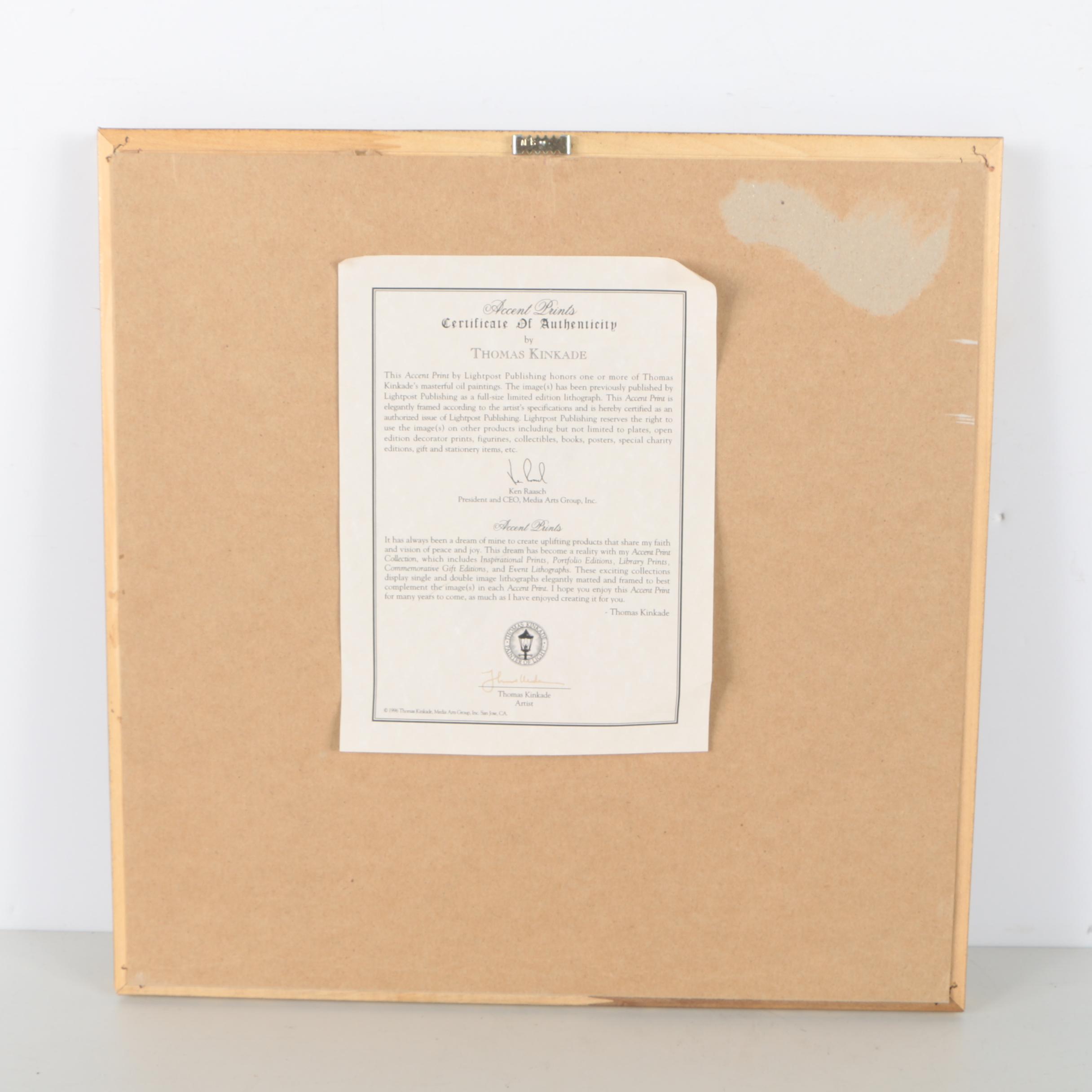 After Thomas Kinkade Offset Lithograph on Paper "Lamplight Village"