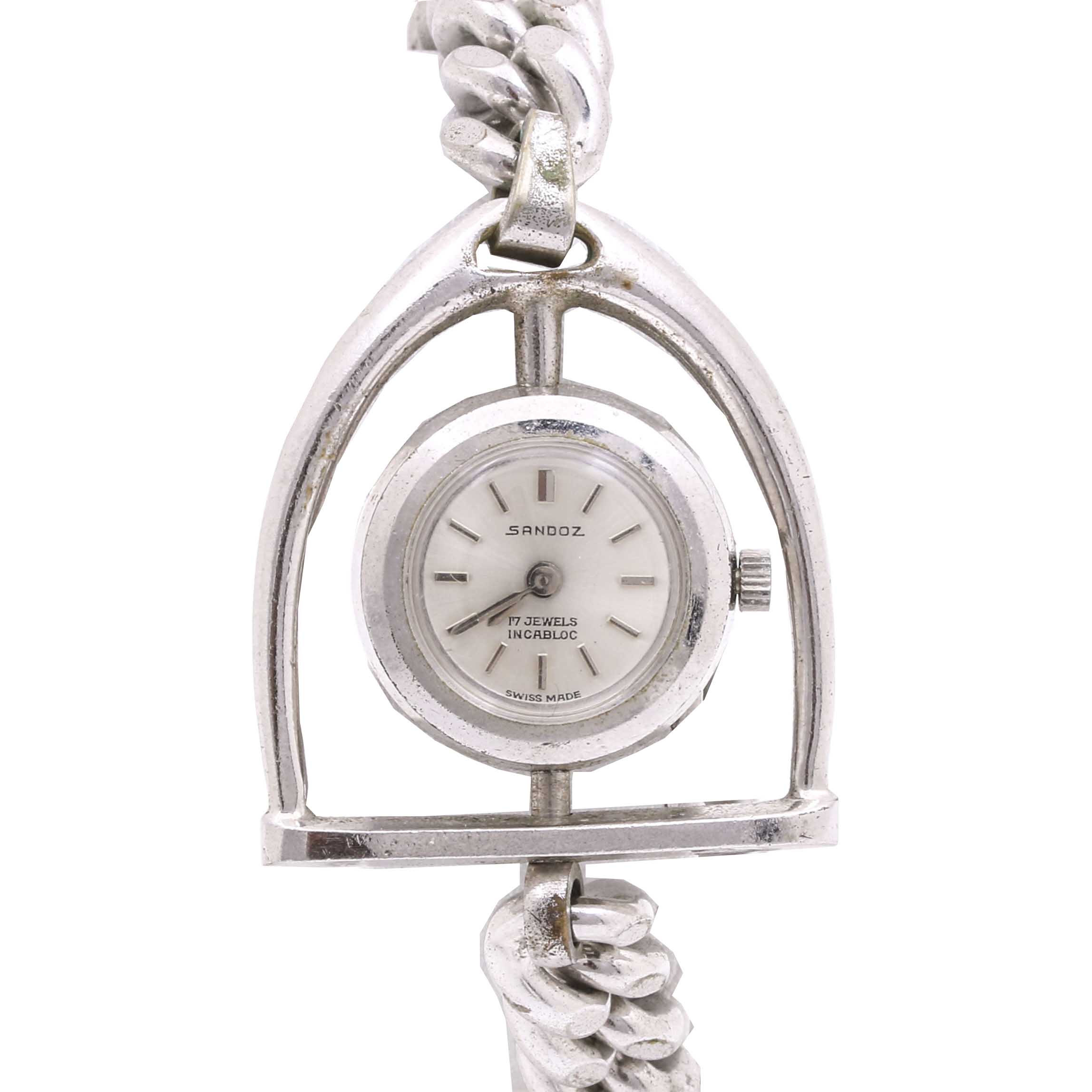 Sandoz Stainless Steel Swivel Watch