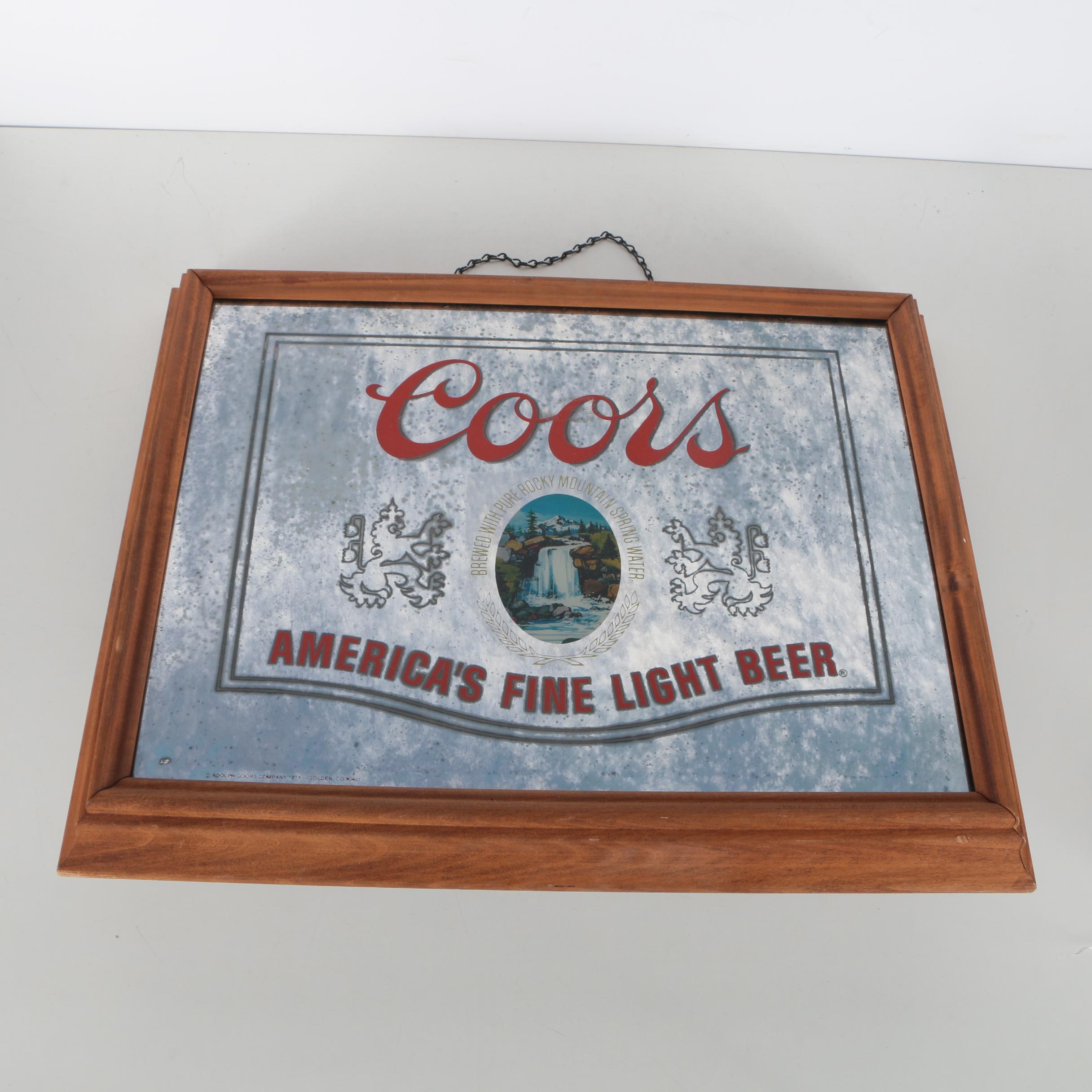 Electric Coors Beer Pub Mirror