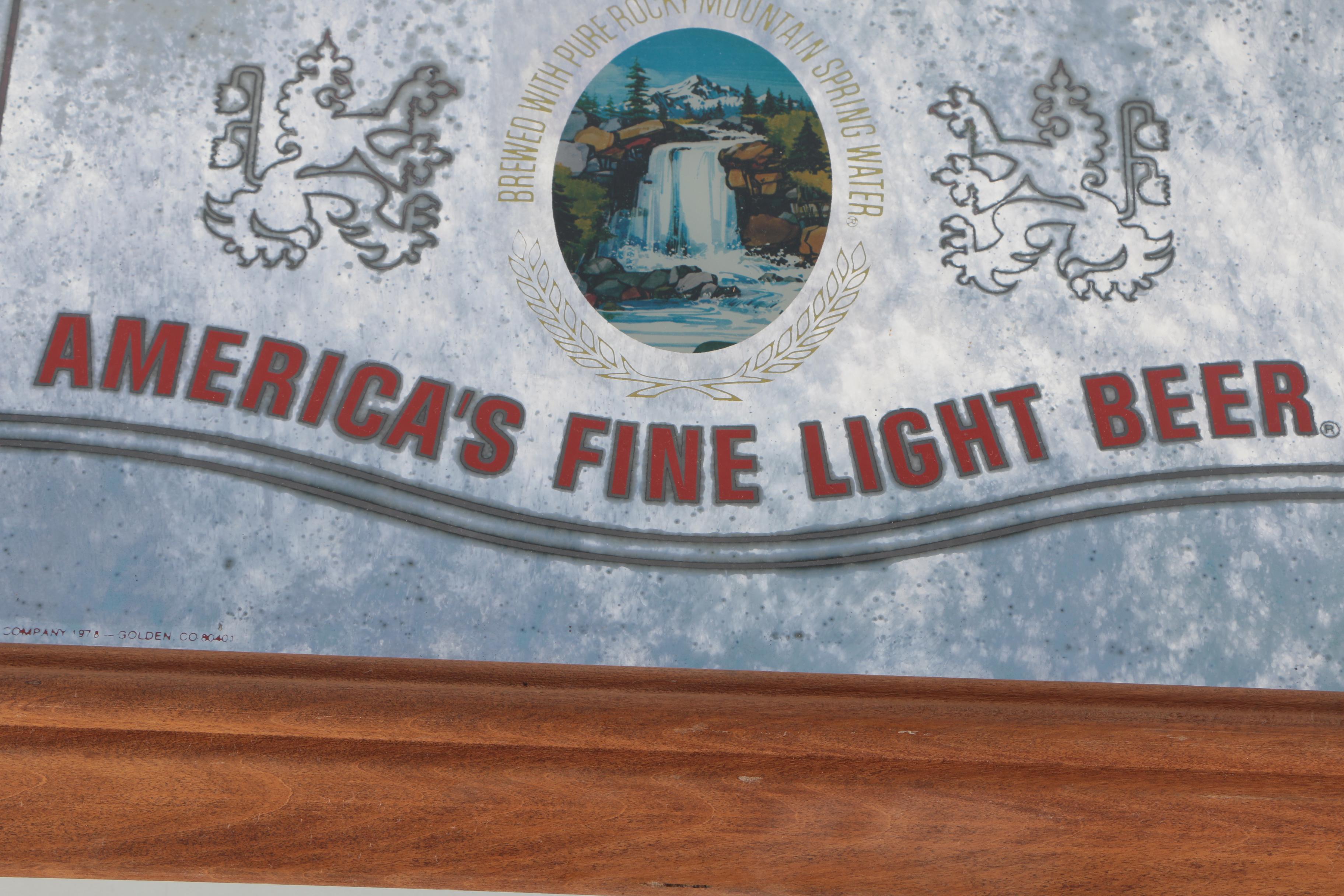 Electric Coors Beer Pub Mirror