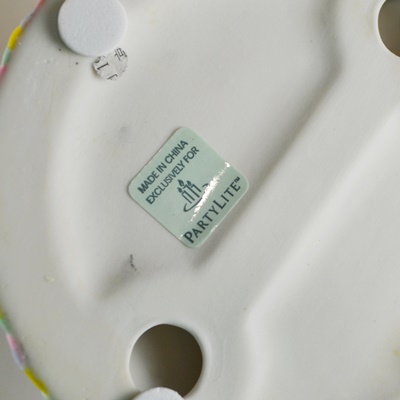 Party Lite Birthday Cake Ceramic Candle Holder