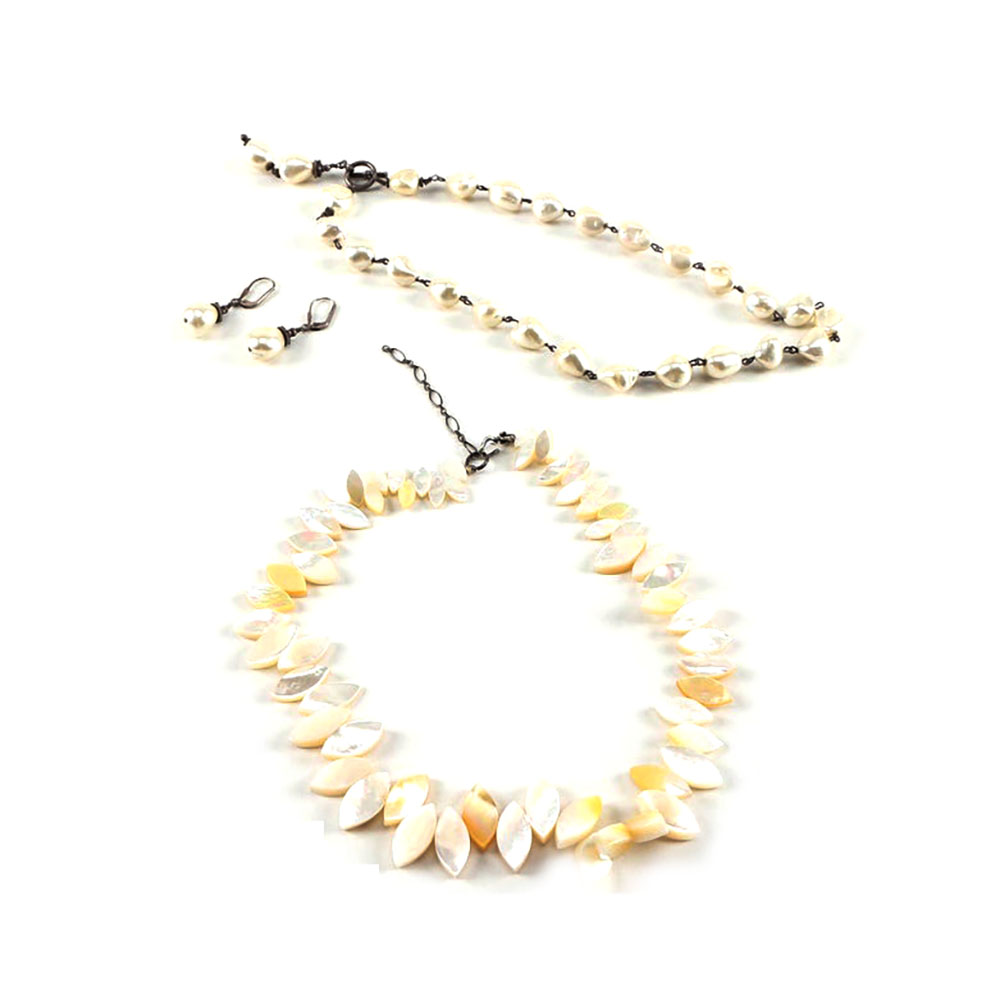 Sterling Silver, Shell and Faux Pearl Jewelry