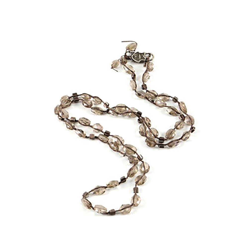 "Love Heals" Necklace With Smoky Quartz Beads