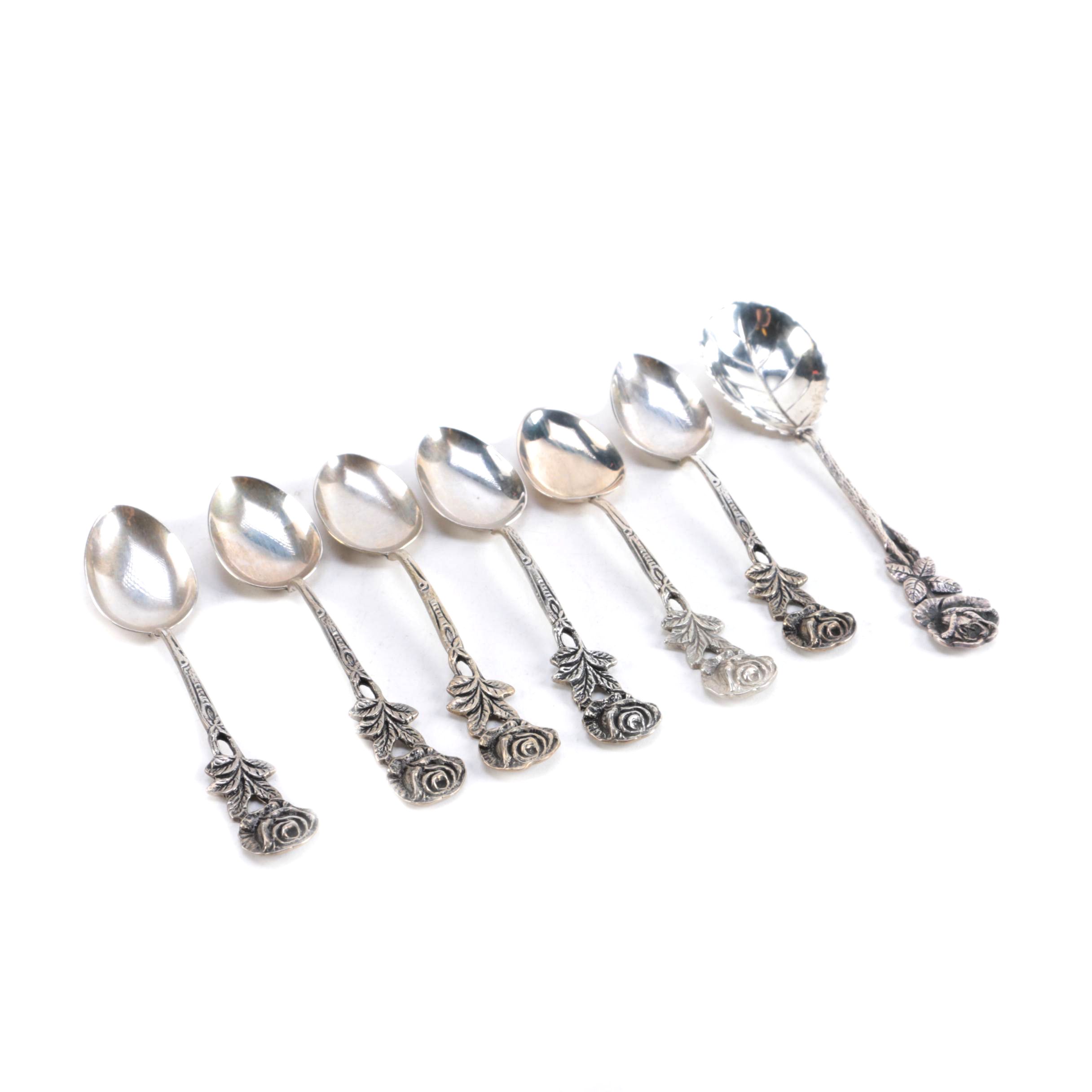 Vintage 800 Silver German Demitasse Spoons in Original Box