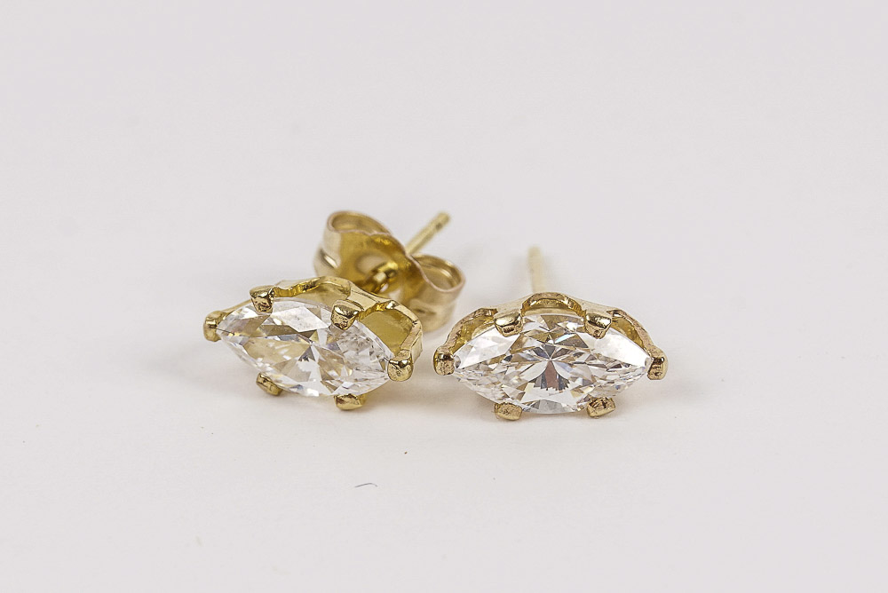 Set of Gold-Filled Jewelry with Cubic Zirconia Stones