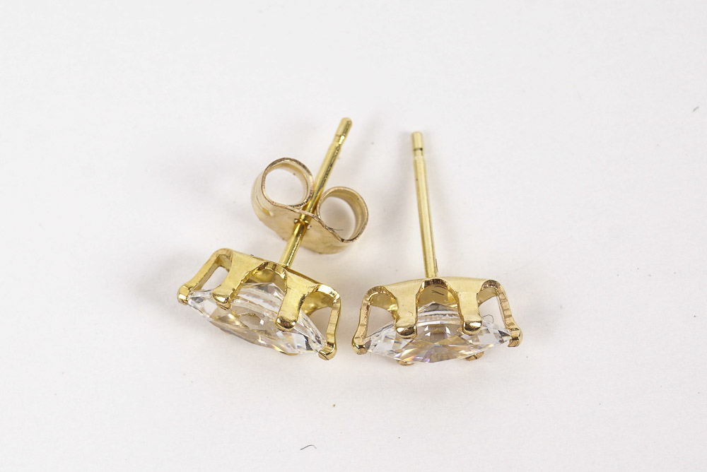 Set of Gold-Filled Jewelry with Cubic Zirconia Stones