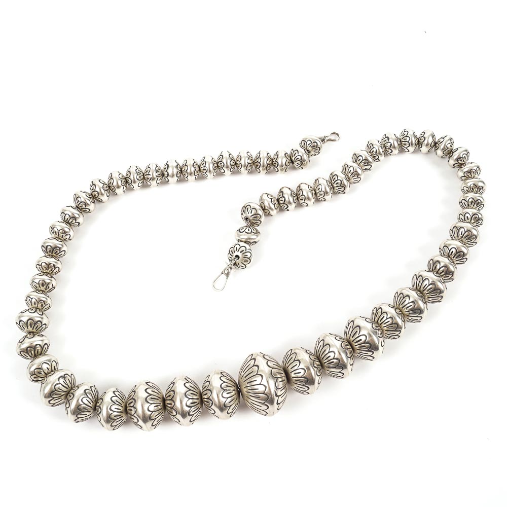 Sterling Silver Beaded Necklace