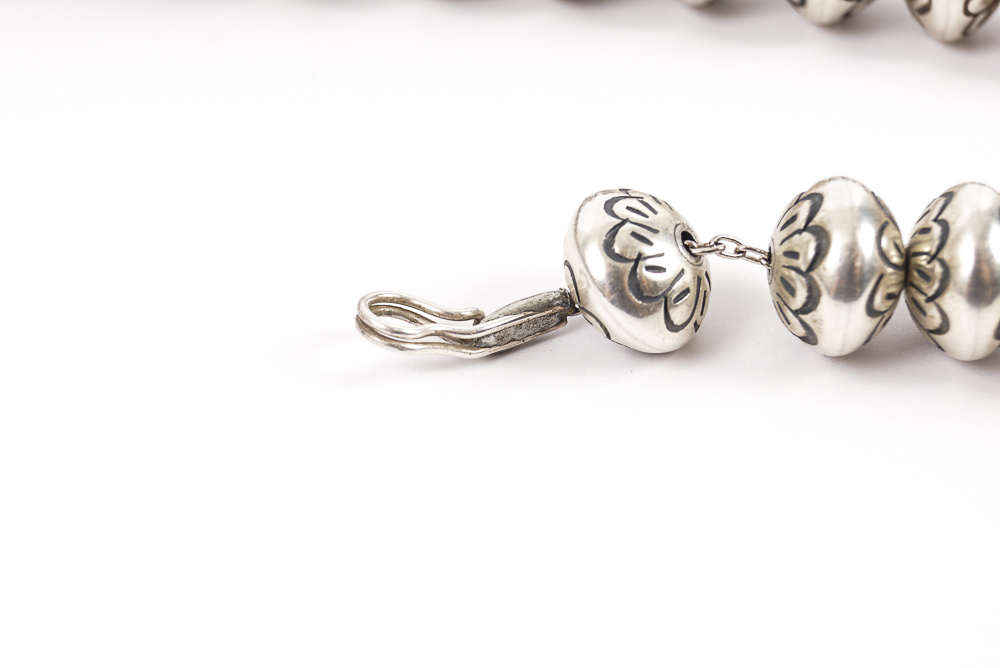 Sterling Silver Beaded Necklace