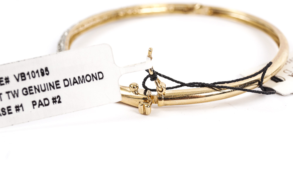 14K Gold Plated Sterling Silver Pave' Diamond Bracelets