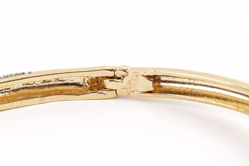 14K Gold Plated Sterling Silver Pave' Diamond Bracelets