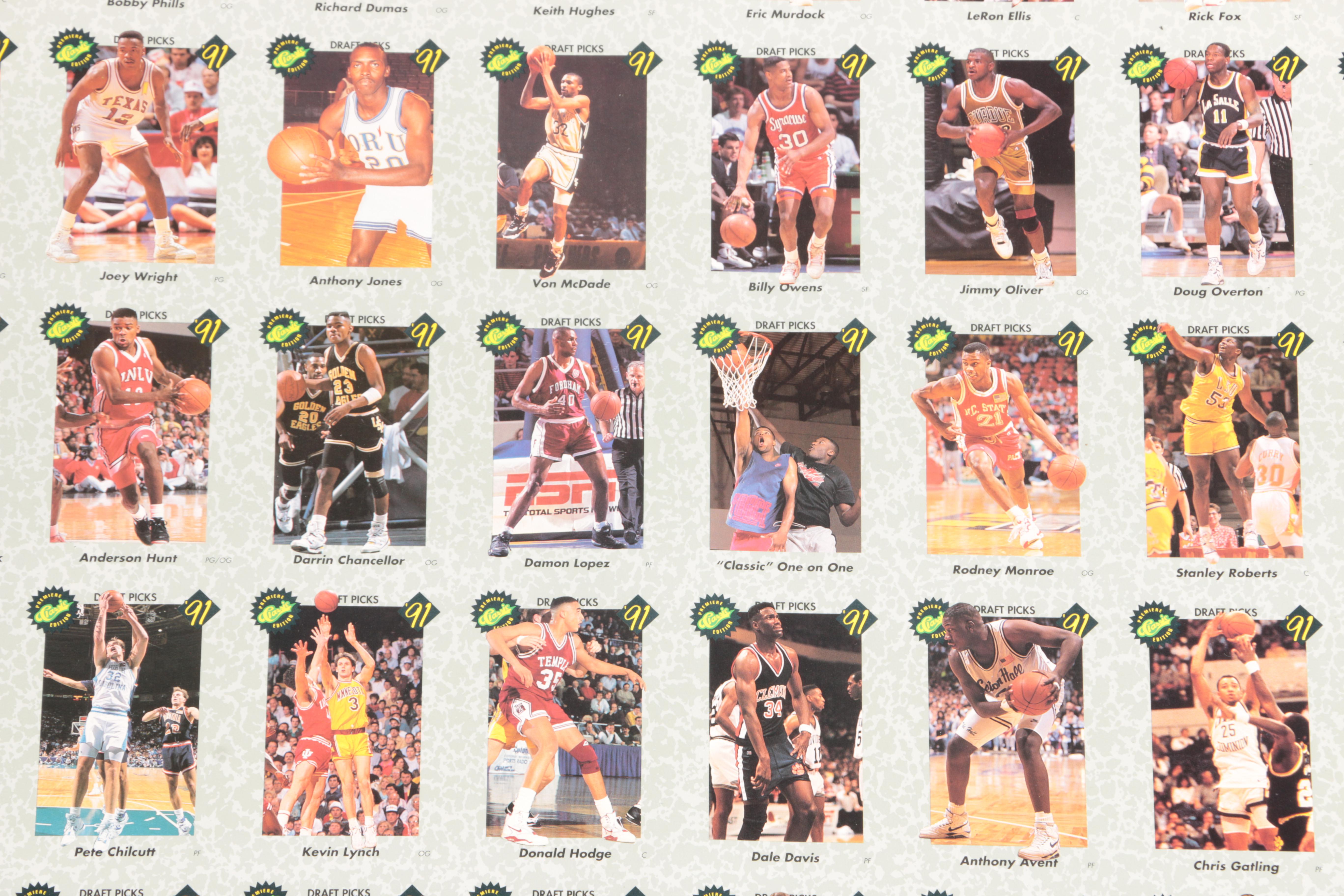 Classic Basketball Trading Card Press Sheets and Plaque Featuring Shaq